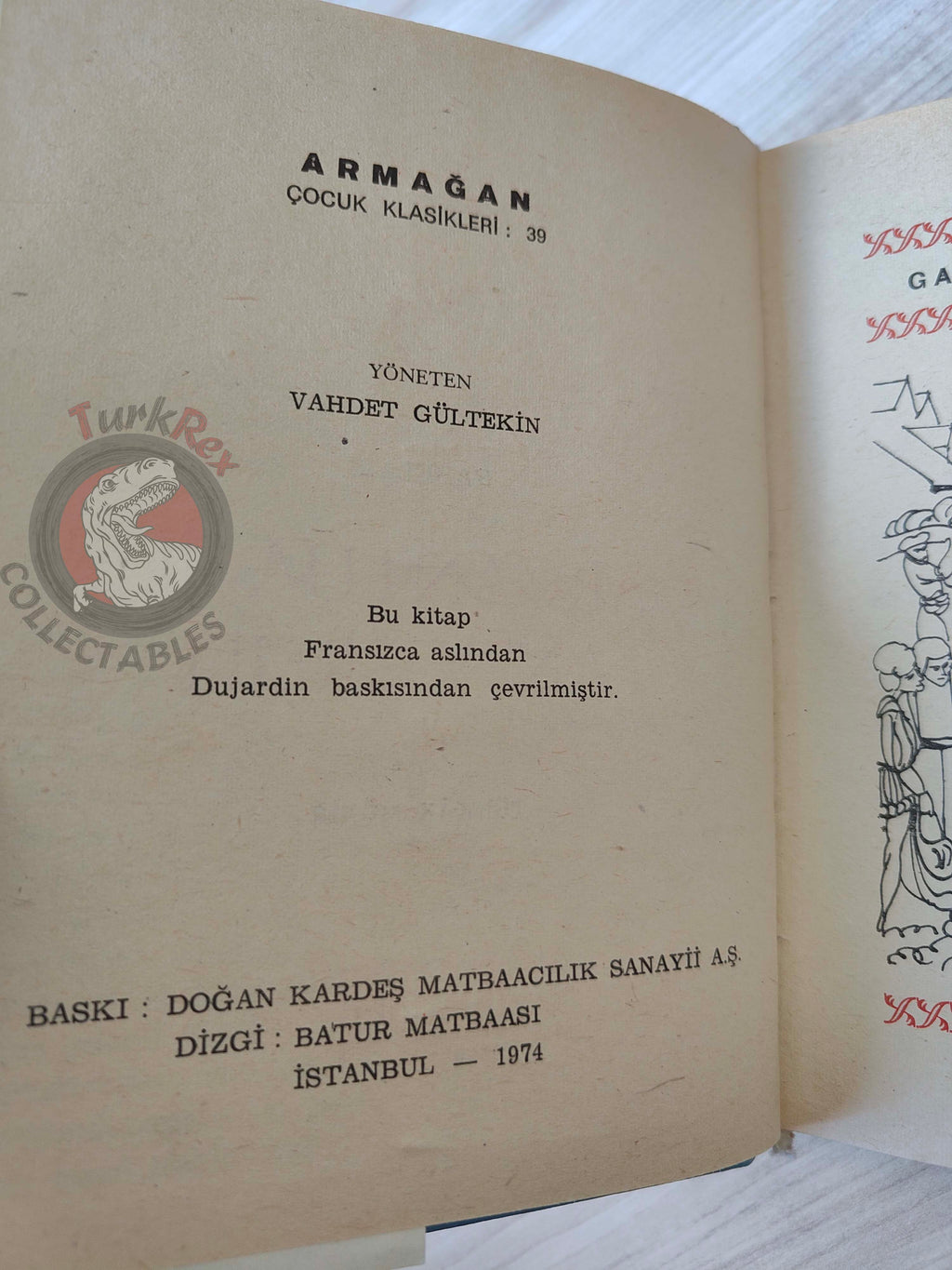 François Rabelais – Gargantua and Pantagruel 1974 HC/DJ Turkish Book Turkey Illustrated