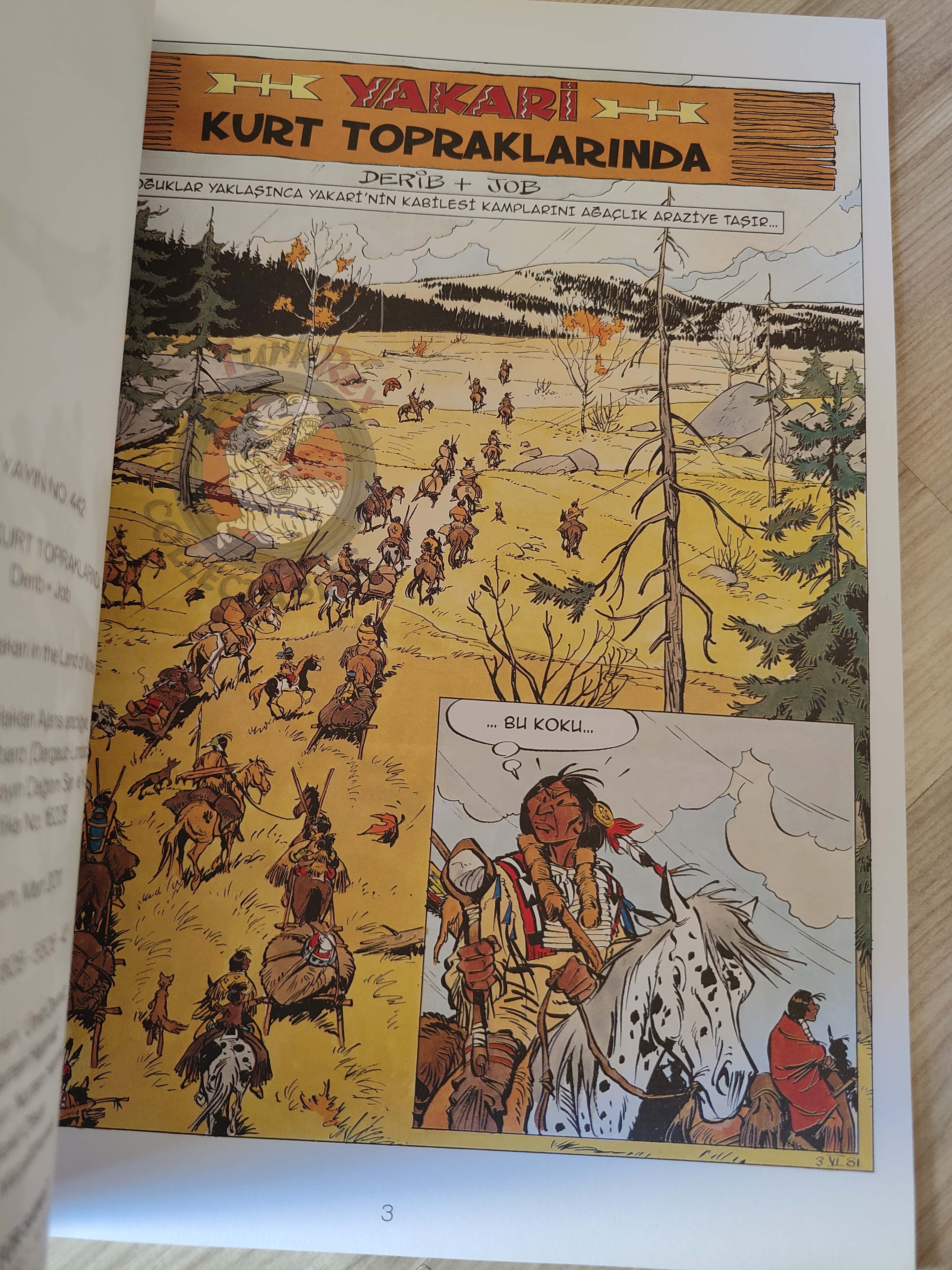 Yakari #5 L'attaque des loups Turkish Comic Turkey Derib + Job