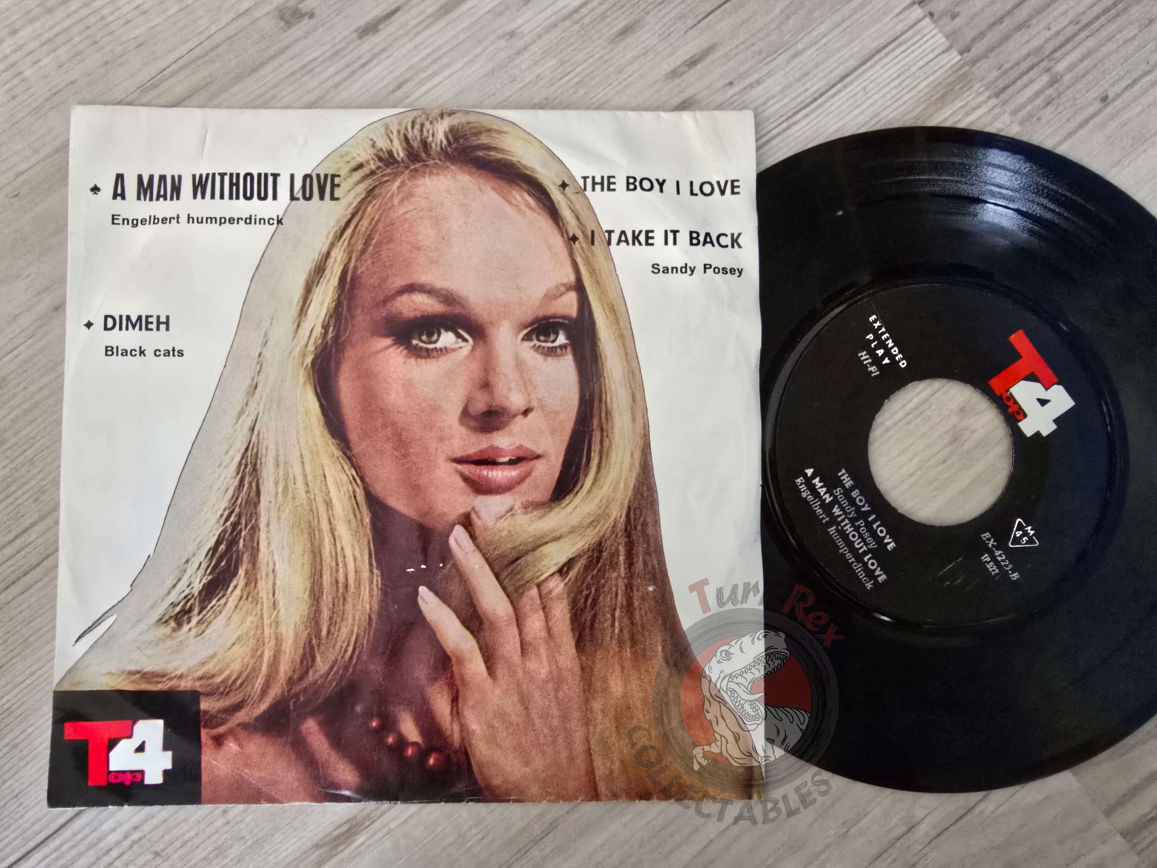 Black Cats / Sandy Posey / Engelbert Humperdinck 7" Iran Pressing Vinyl Iranian Edition