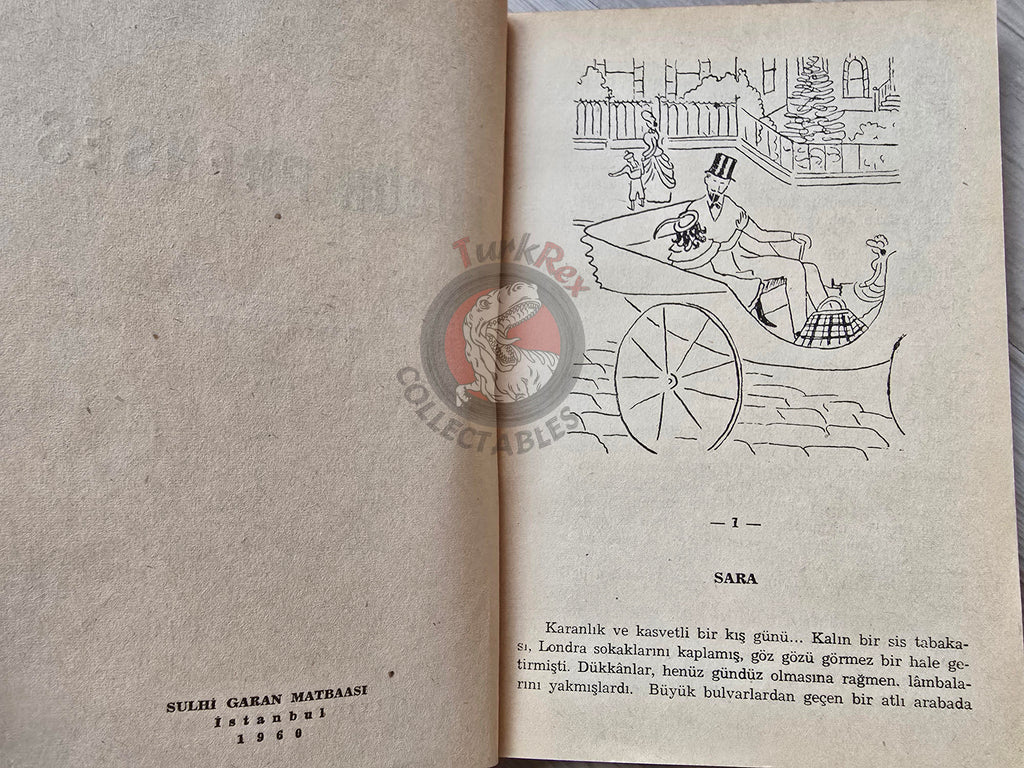 Frances H. Burnett – A Little Princess 1960 Turkish Book Turkey Illustrated