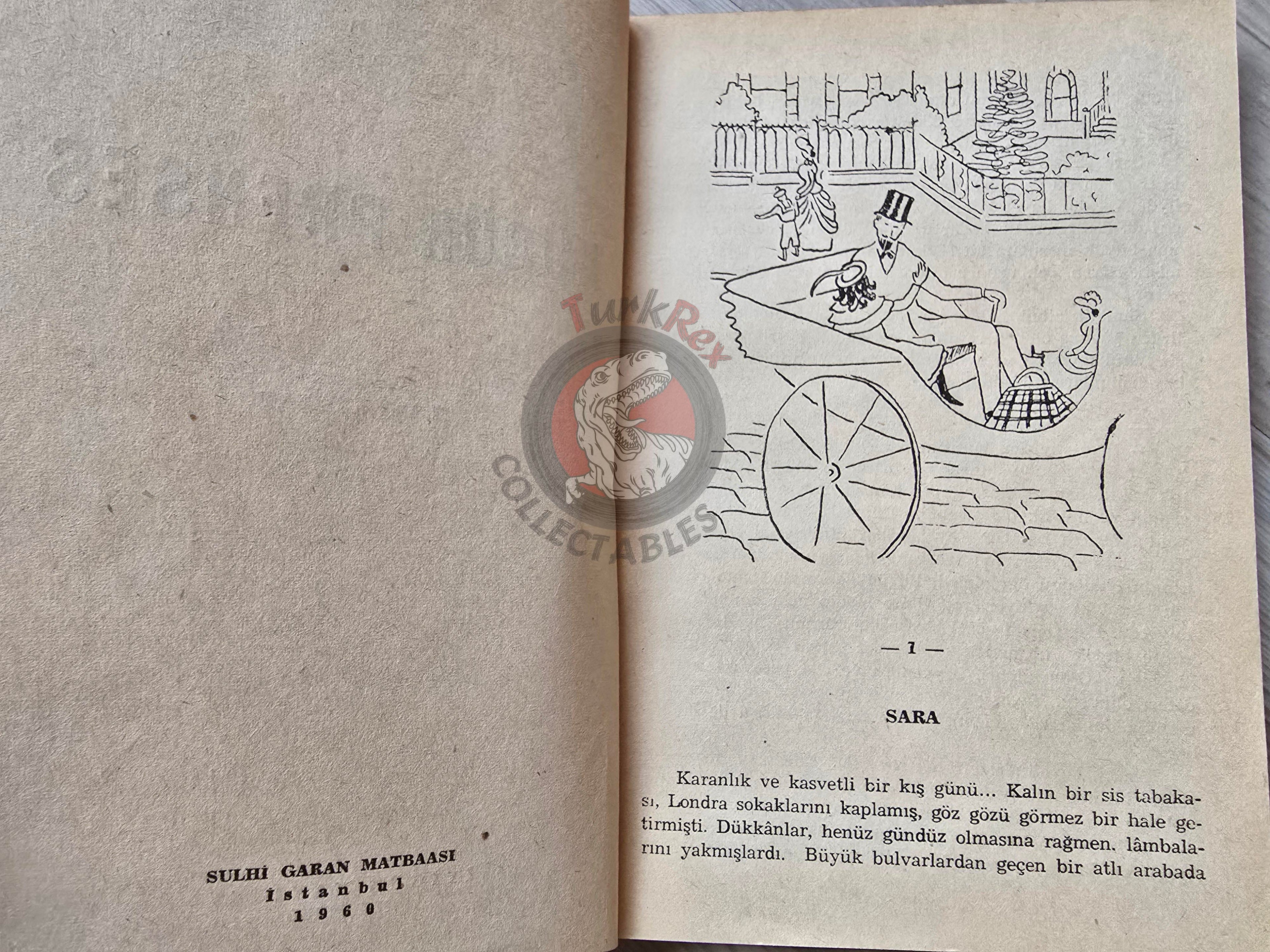 Frances H. Burnett – A Little Princess 1960 Turkish Book Turkey Illustrated