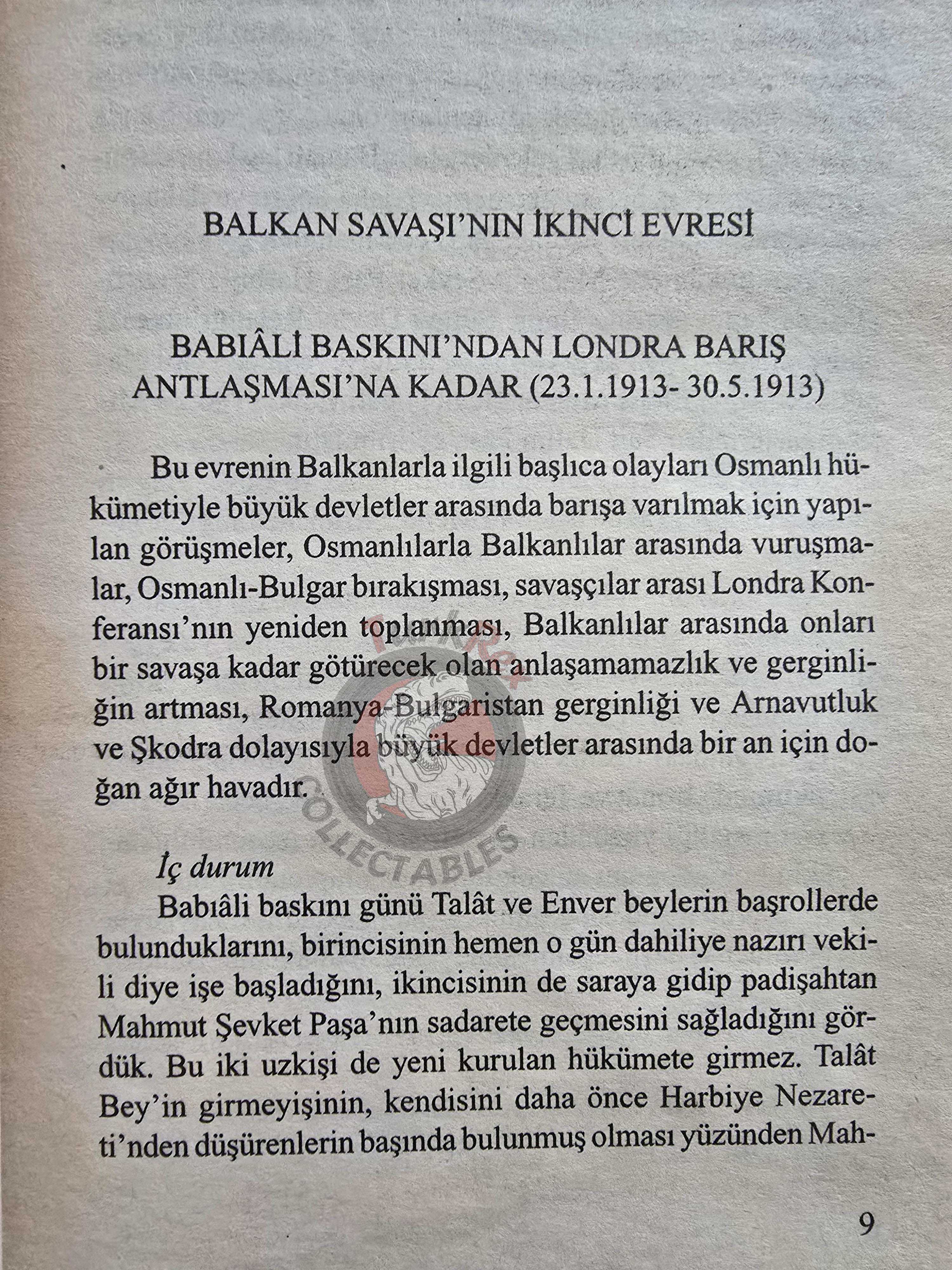 The Second Balkan War 1999 Turkish Book Turkey Enver Pasha Ottoman Empire