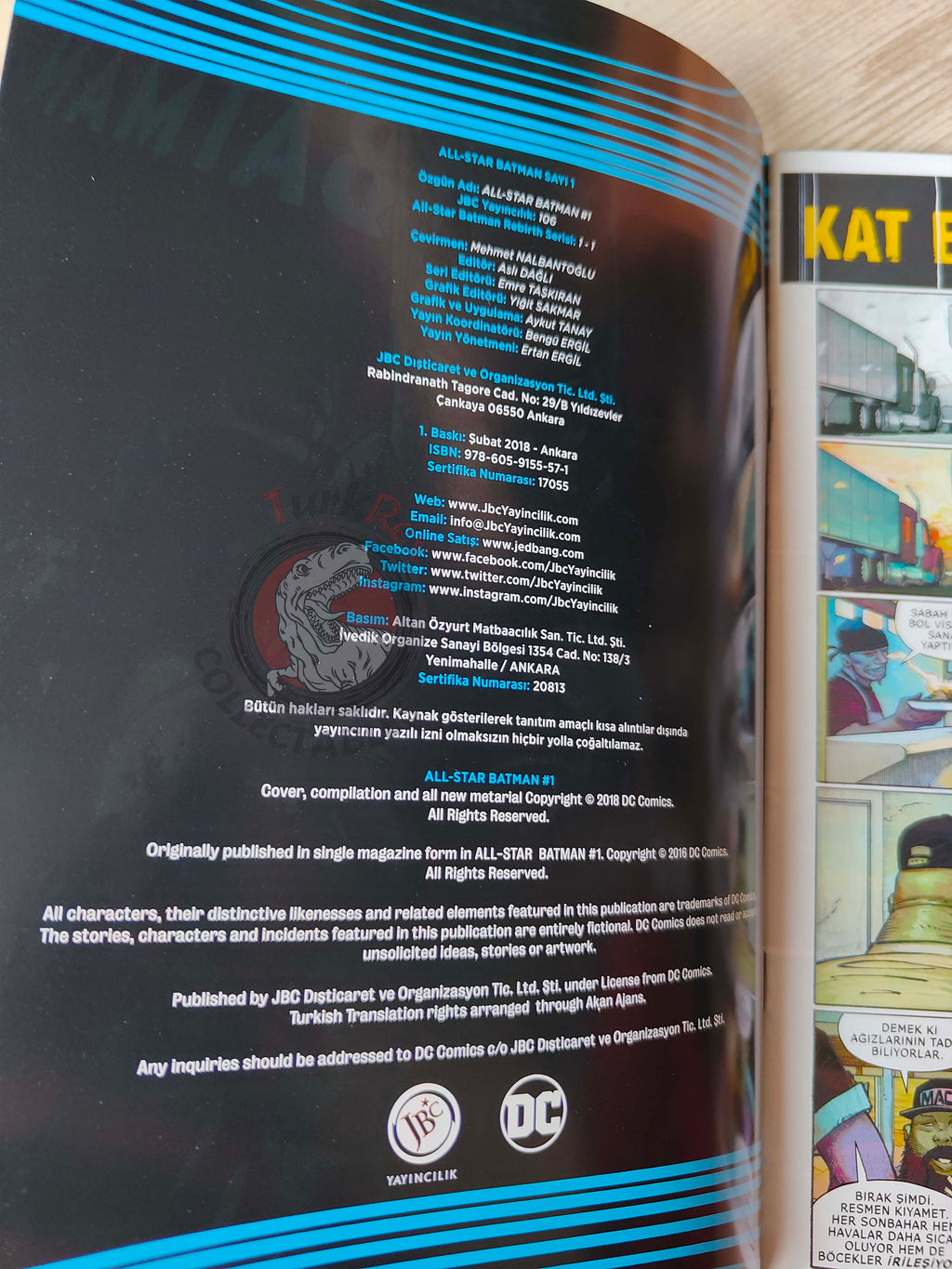 DC Rebirth: All-Star Batman #1 Turkish Comic Turkey