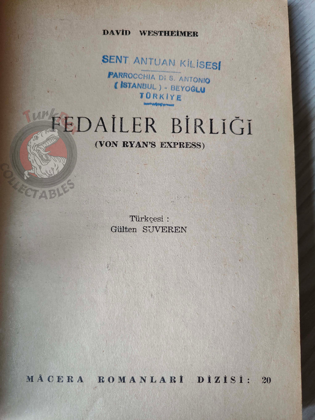 David Westheimer – Von Ryan’s Express 1967 1st Turkish Book Turkey