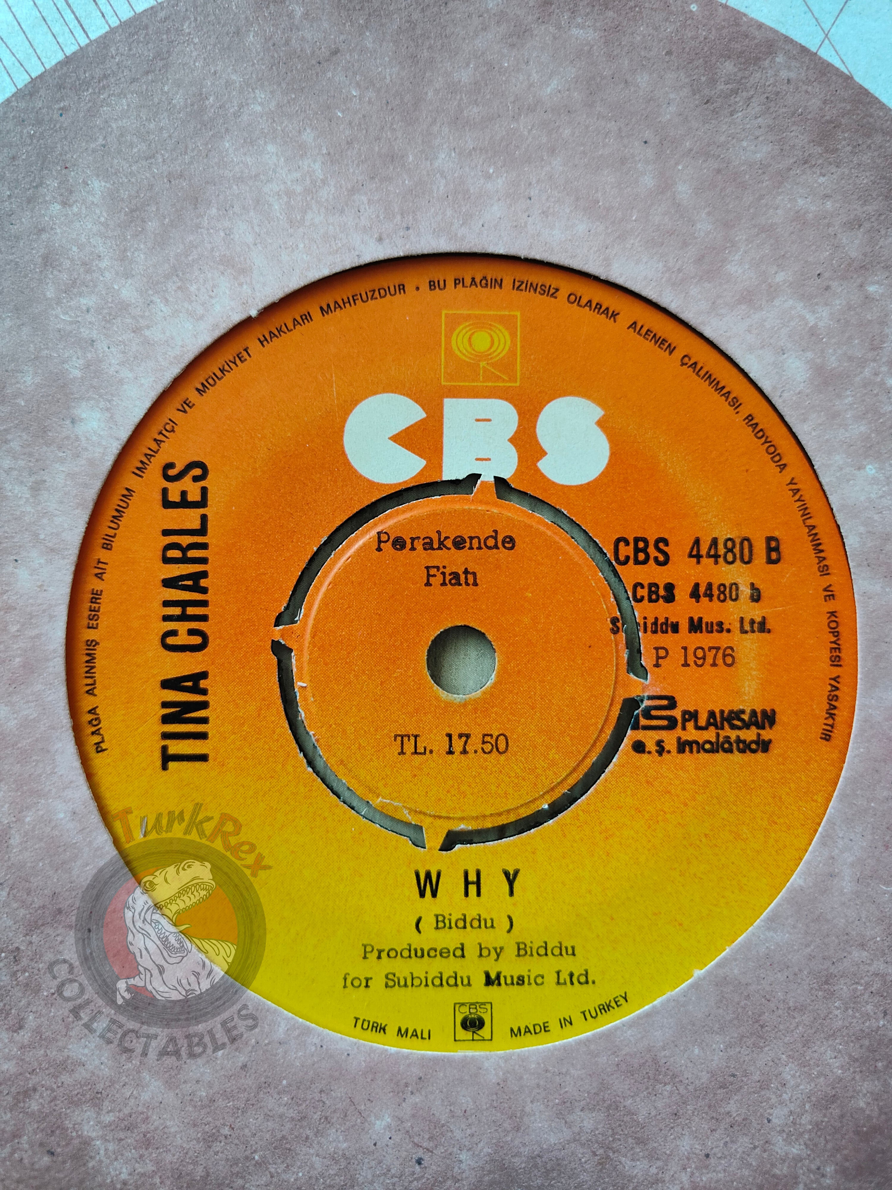 Tina Charles – Dance Little Lady Dance / Why 7" Turkish Pressing Vinyl Turkey Edition