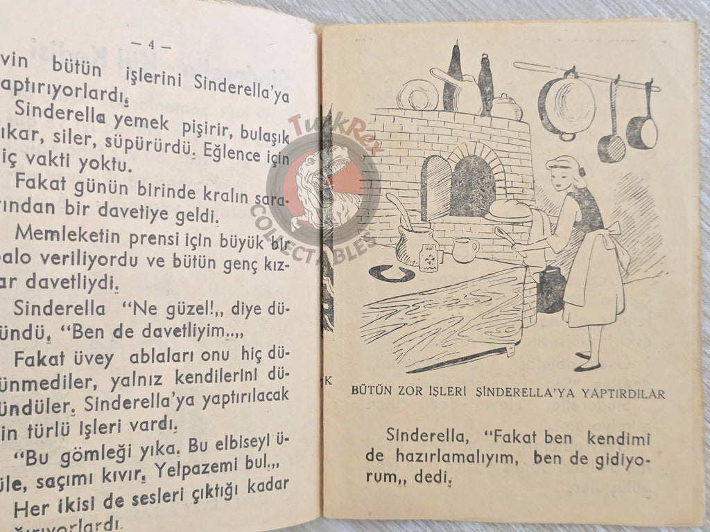 Grimm Brothers – Cinderella 1963 Turkish Book Turkey Illustrated