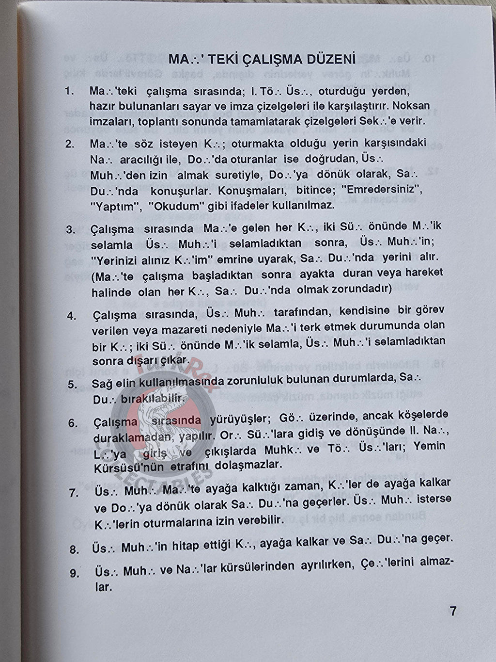 Turkish Freemasonry 1st Degree Ritual Apprentice 1992 Booklet Masonic Masons of Turkey Error