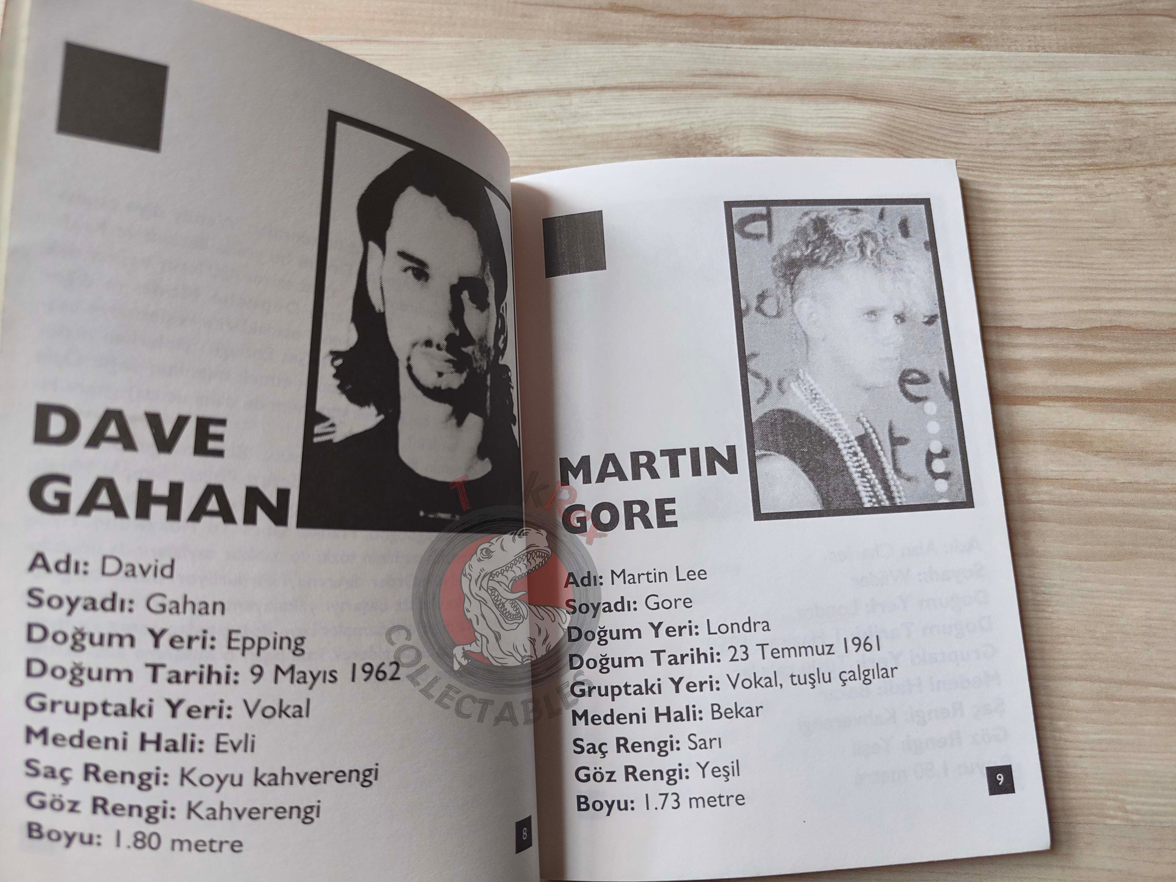 Depeche Mode Biography Book 1995 1st by Turkish Writer Book Turkey