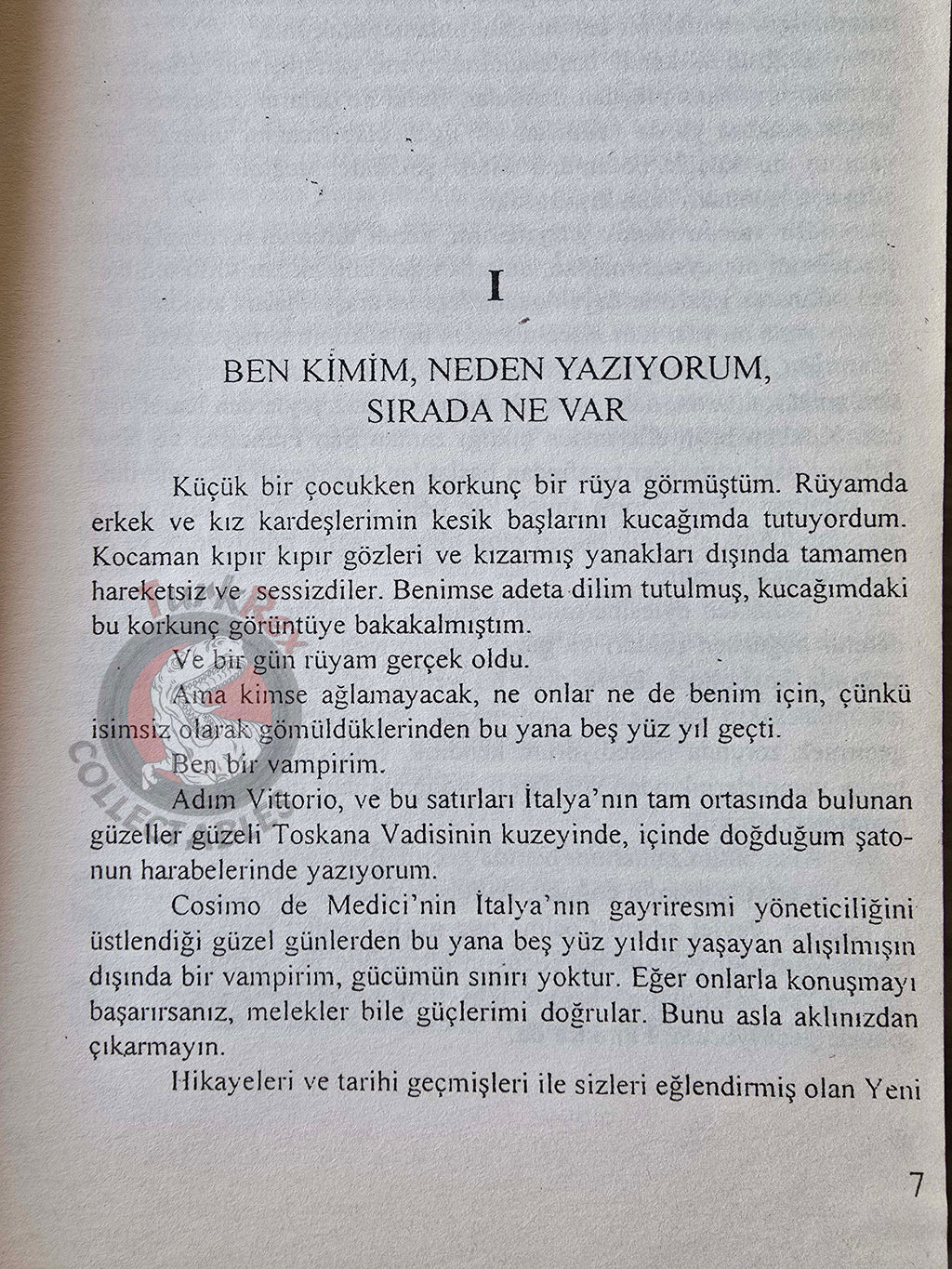 Anne Rice – Vittorio the Vampire 2007 1st Turkish Book Turkey