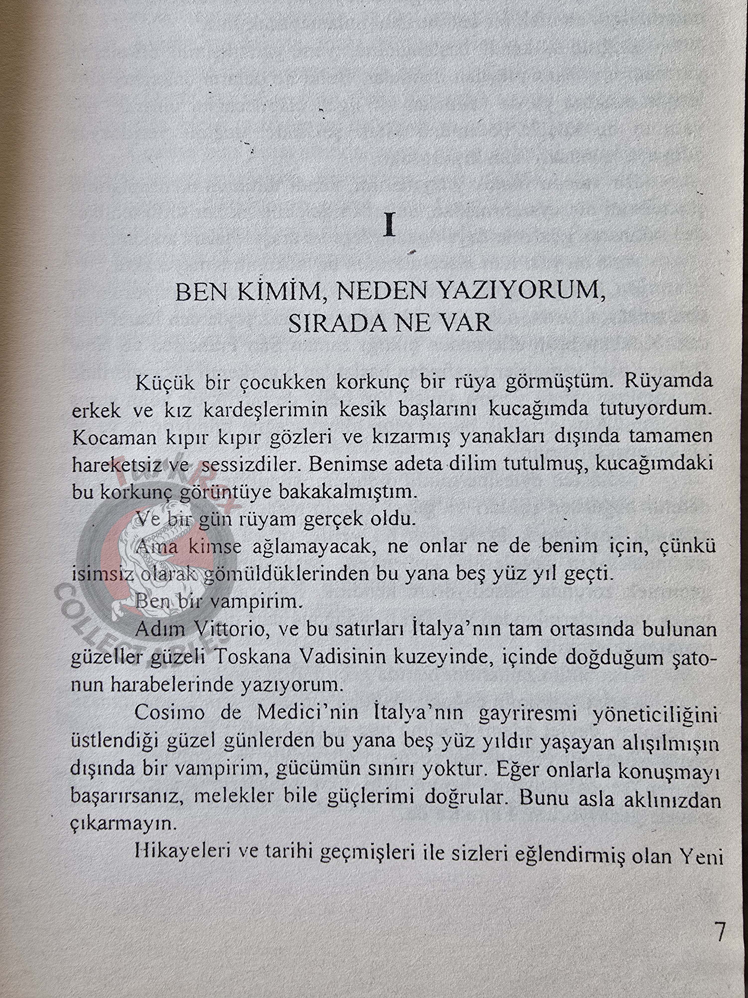 Anne Rice – Vittorio the Vampire 2007 1st Turkish Book Turkey