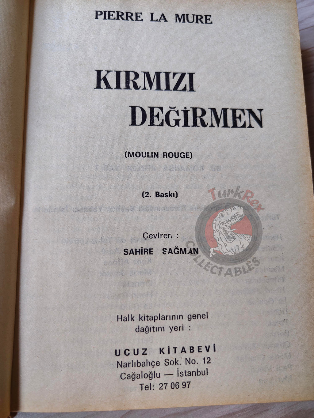 Pierre La Mure – Moulin Rouge 1960 Turkish Book Turkey