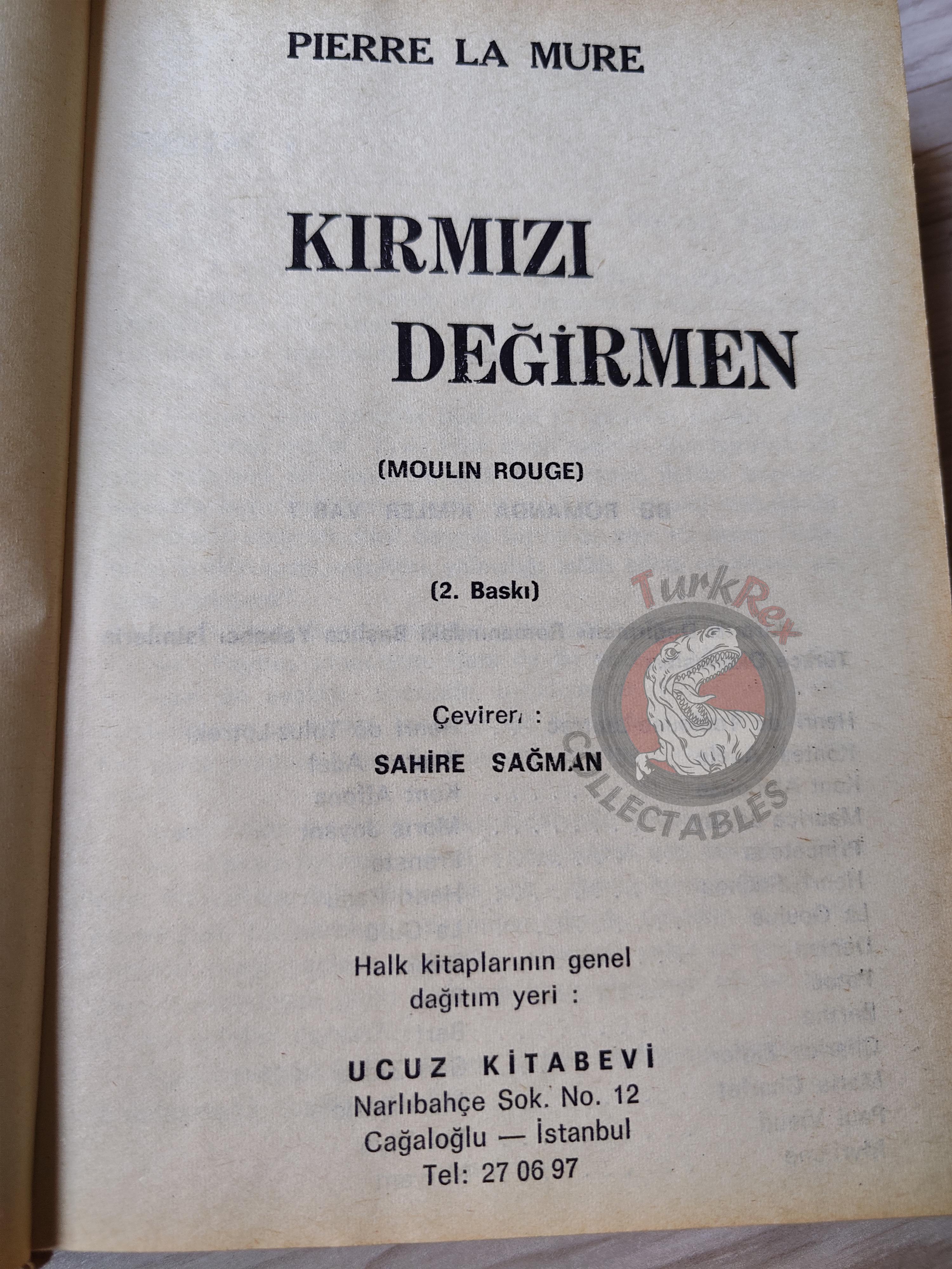 Pierre La Mure – Moulin Rouge 1960 Turkish Book Turkey