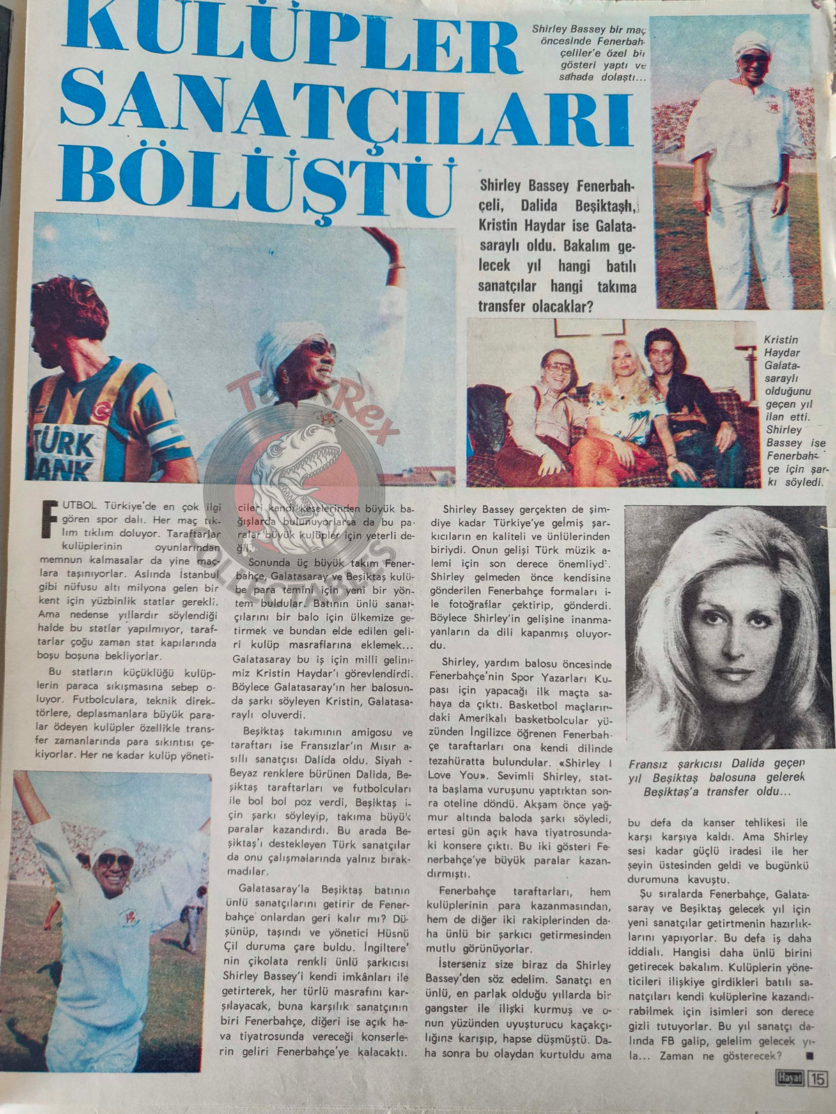 Hayat 1985 Madonna Turkish Mag Turkey Dalida Yemen Kristin Haydar