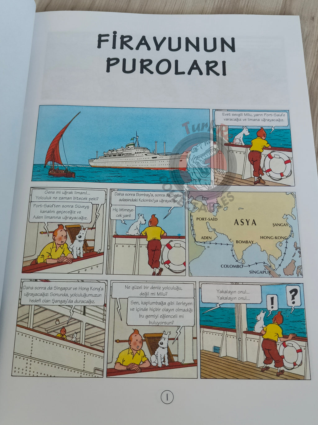 Tintin – Cigars of the Pharaoh 1998 Turkish Edition Comic Turkey 2nd YKY
