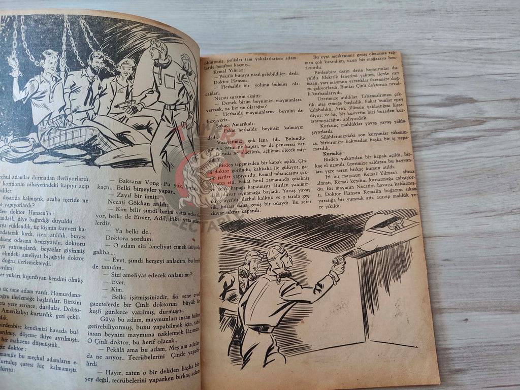1001 Roman 1941 Red Eagles Turkish Comic Mag Turkey