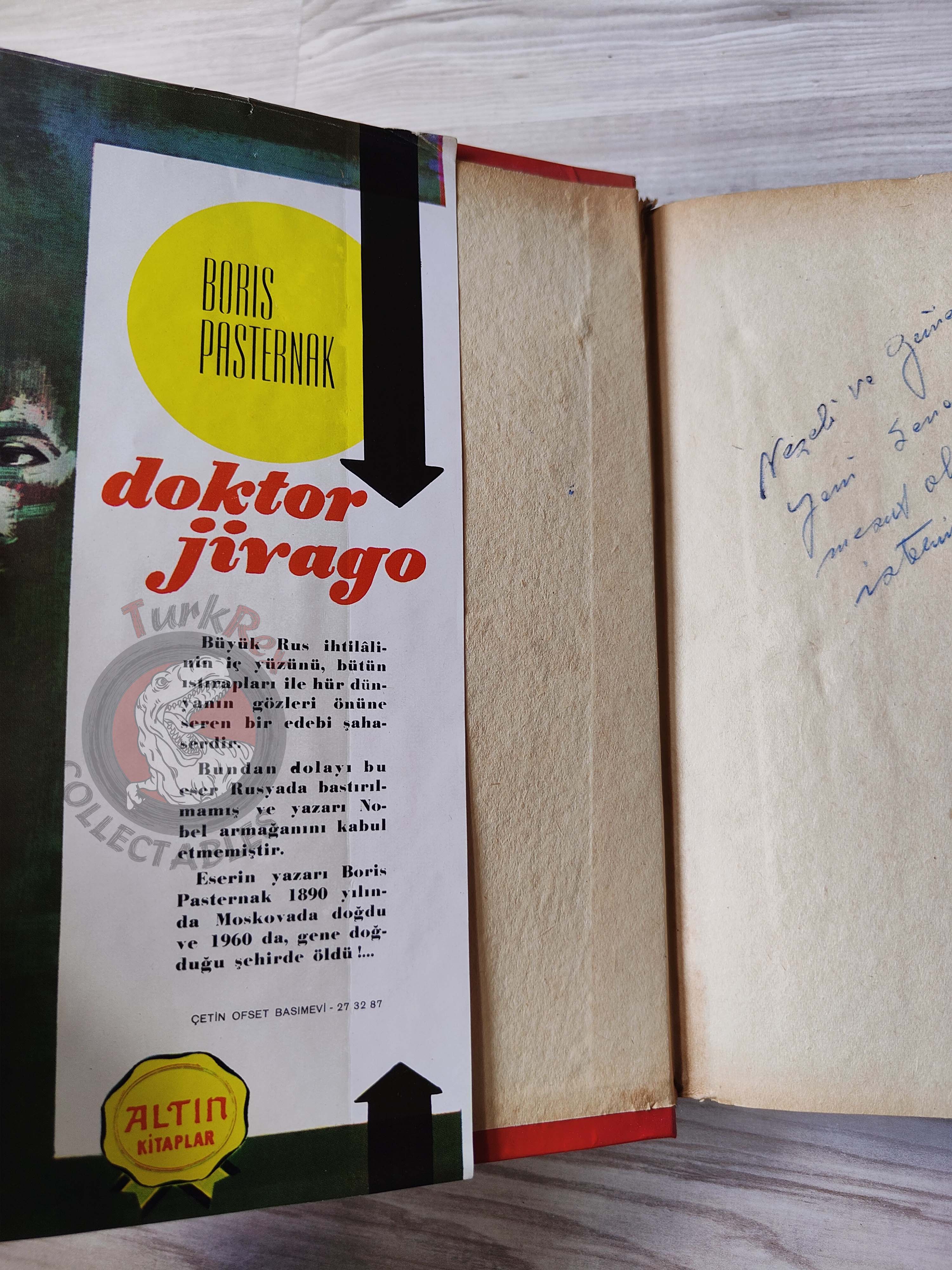 Boris Pasternak – Doctor Zhivago 1965 HC/DJ Turkish Book Turkey