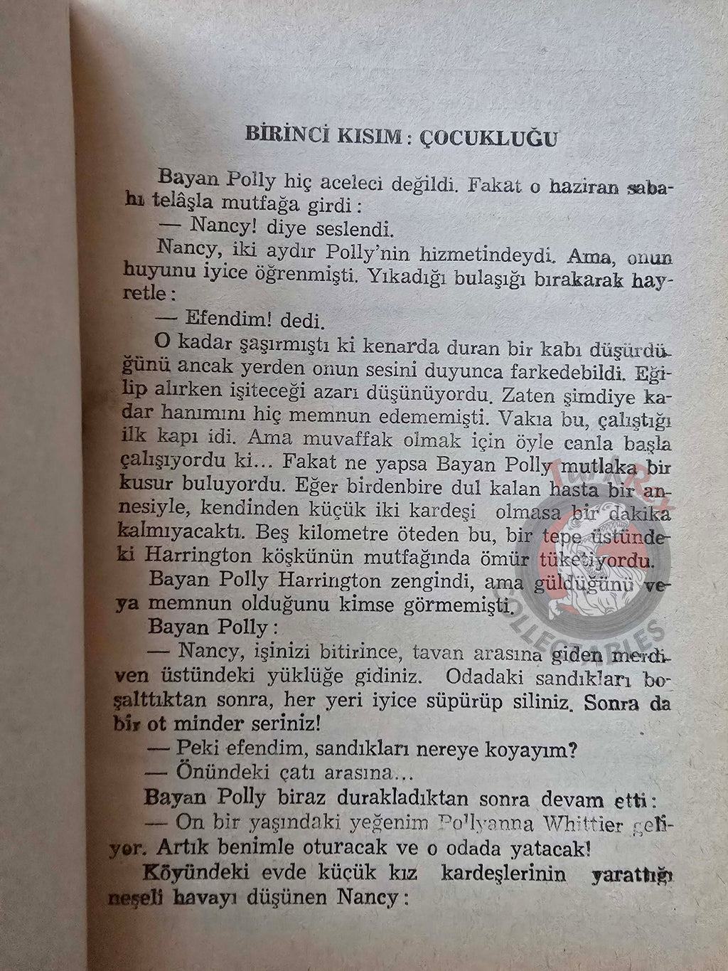Eleanor H. Porter – Pollyanna 1970s Turkish Book Turkey