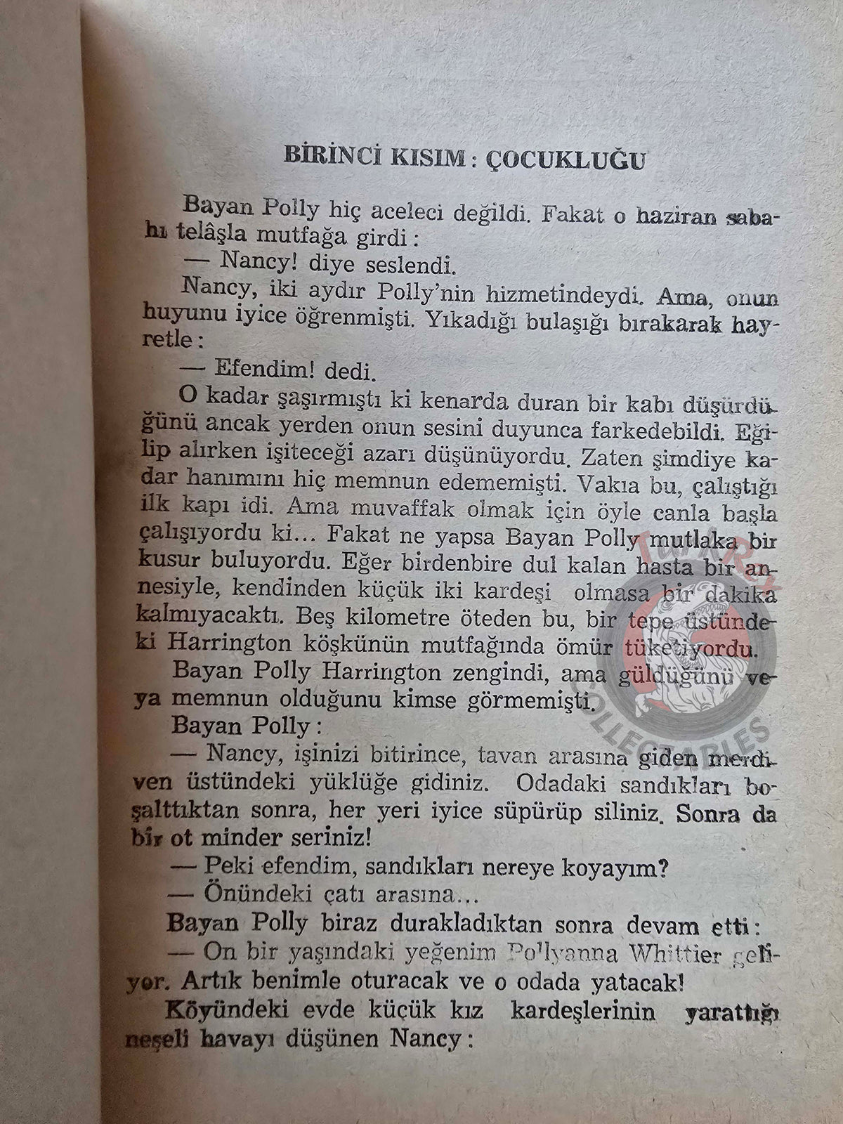 Eleanor H. Porter – Pollyanna 1970s Turkish Book Turkey