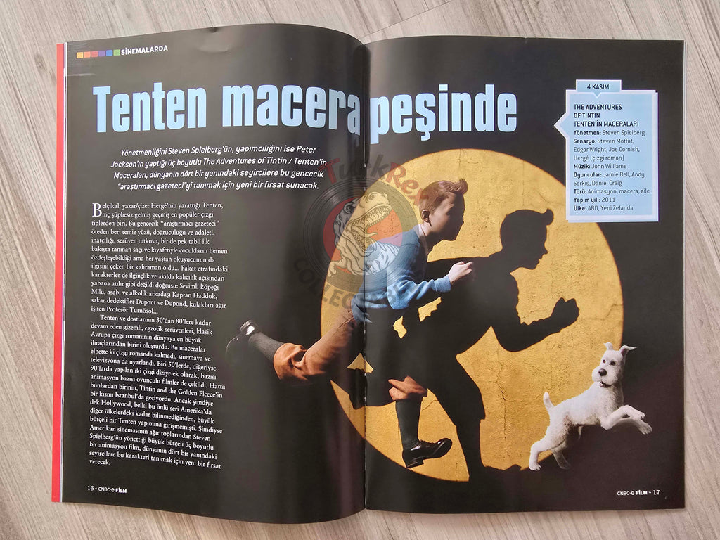 CNBC-e Film 2011 The Adventures of Tintin Turkish Mag Turkey X-Men he Twilight Saga