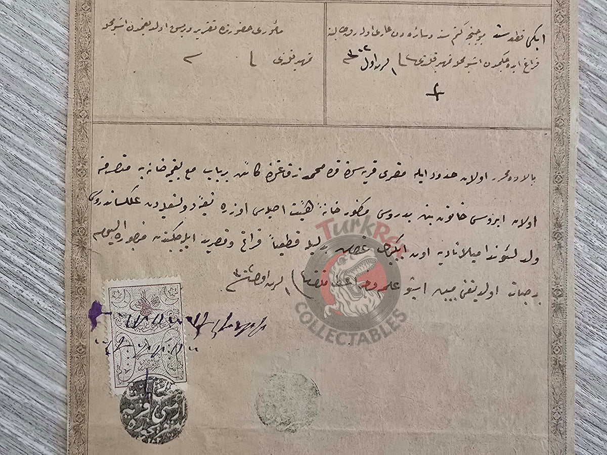 Ottoman 1886 Land Deed House in İstanbul Bakırköy Title Armenian Citizens Armenia Greek Greece