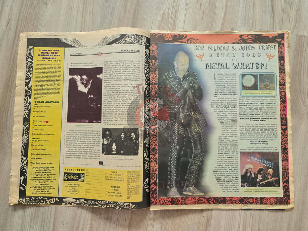 Şebek Fanzine 1998 Judas Priest Turkish Mag Turkey Savatage Bolt Thrower Black Sabbath Satyricon