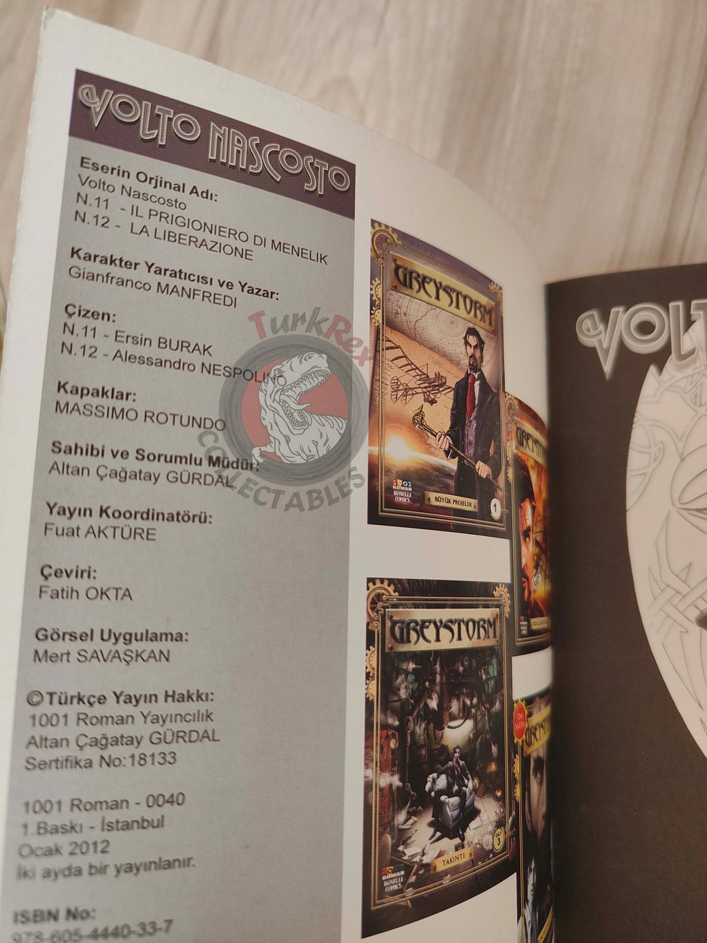 Volto Nascosto Vol #6 Il prigioniero di Menelik Turkish Comic Turkey Bonelli #11 #12