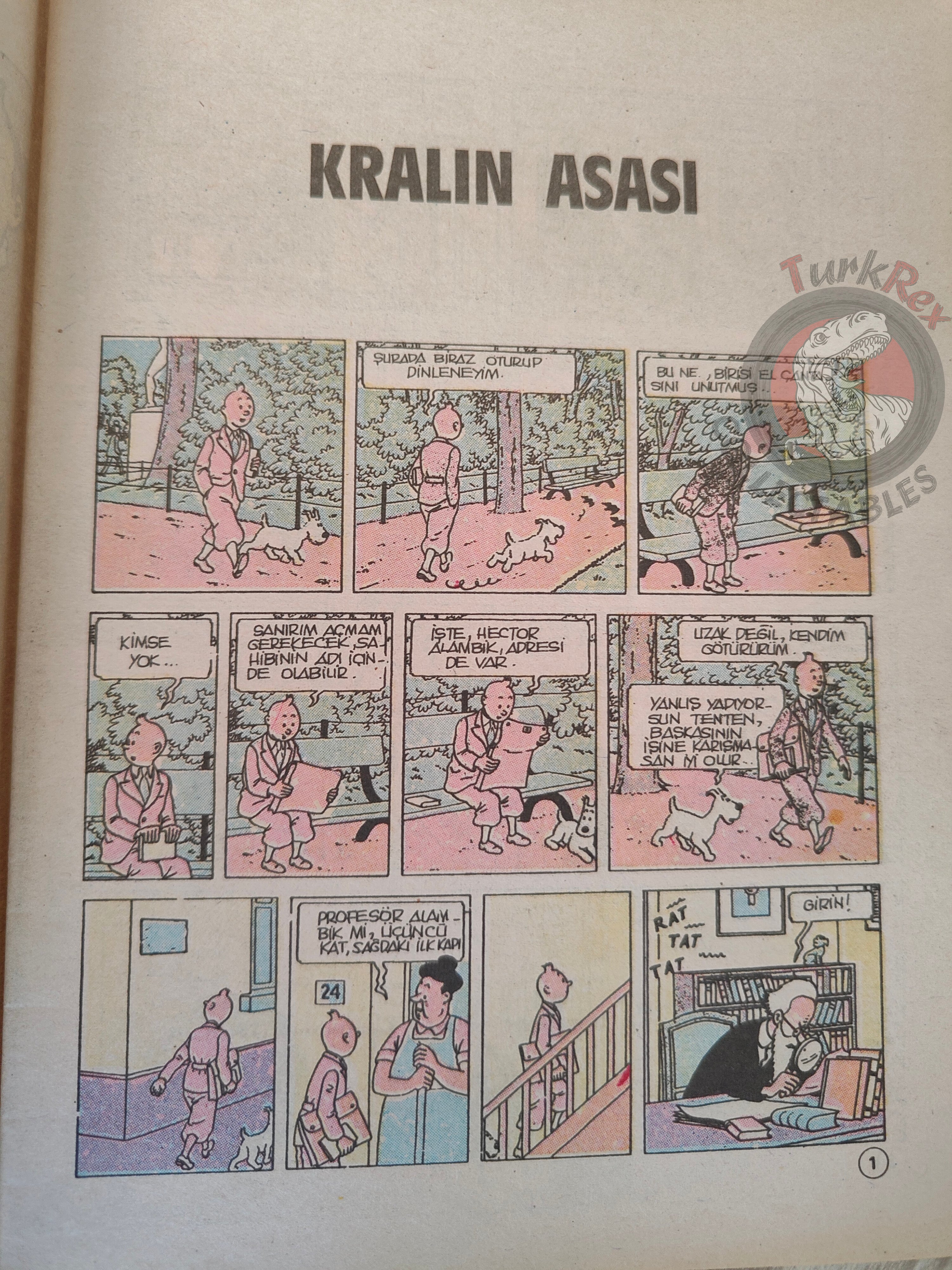 Tintin – King Ottokar's Sceptre 1989 Turkish Edition Comic Turkey