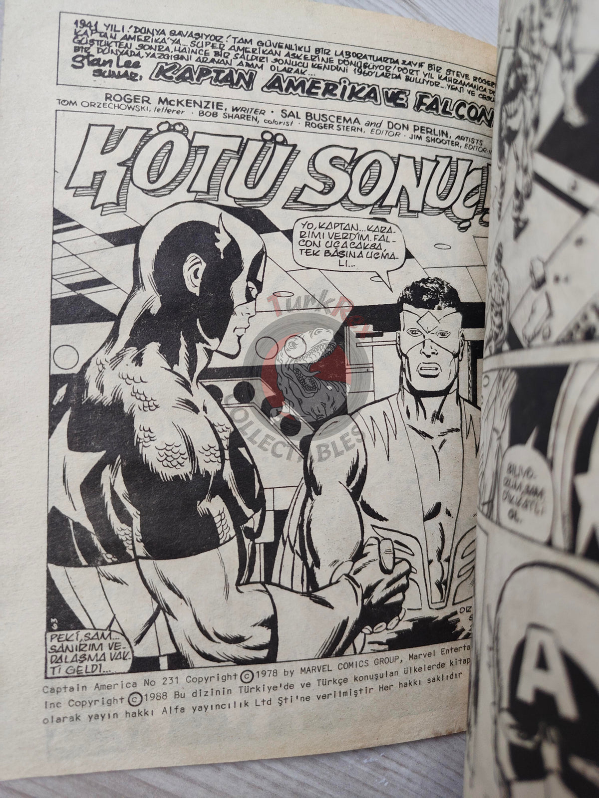 Captain America – Issue #20 1988 Turkish Comic Turkey #231 #232 #233 #234