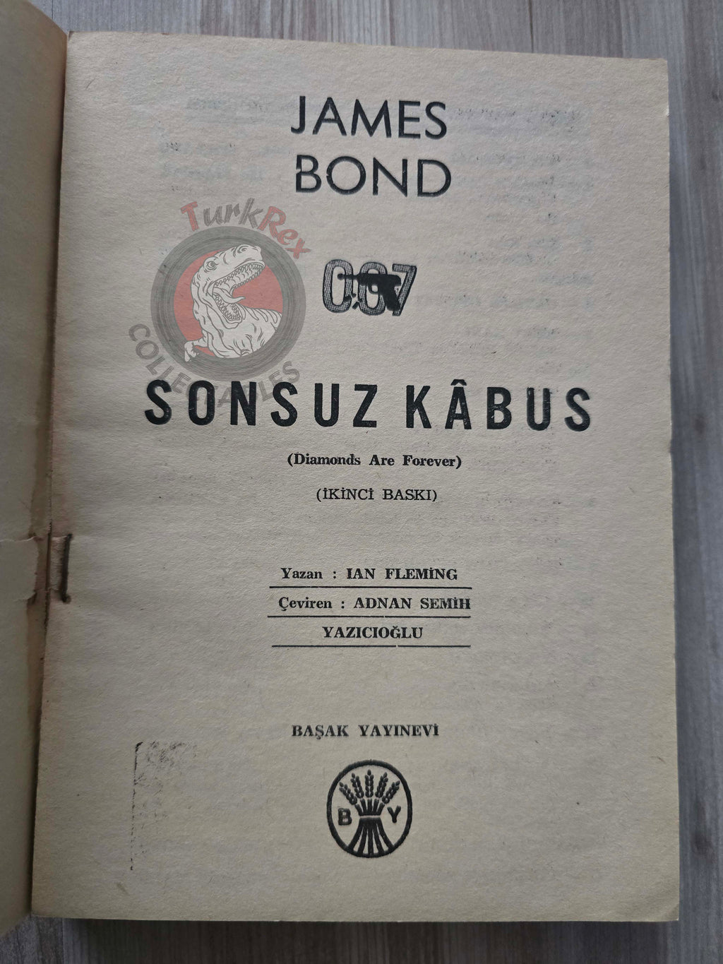 James Bond - Diamonds Are Forever 1966 Turkish Book Turkey Ian Fleming