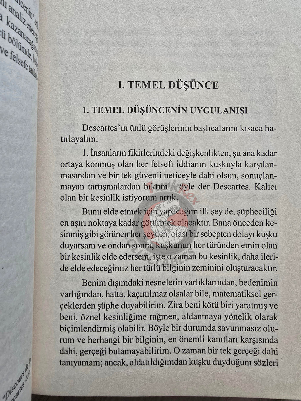 Karl Jaspers – Descartes and Philosophy  2005 Turkish Book Turkey