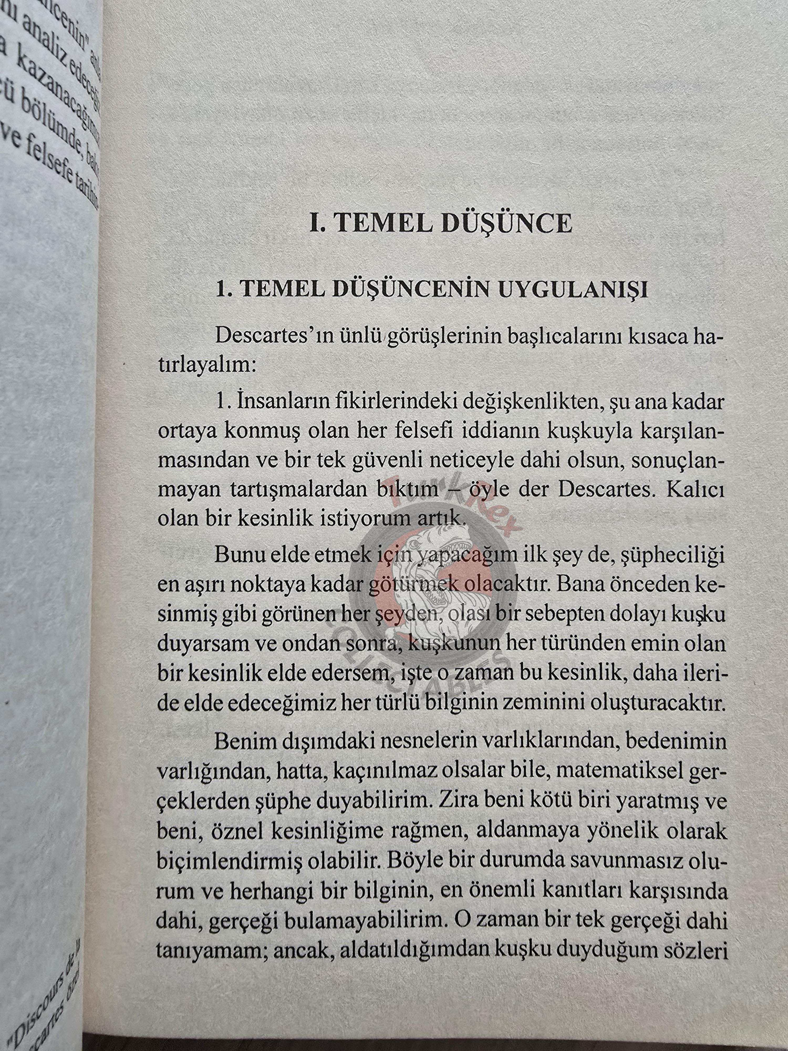 Karl Jaspers – Descartes and Philosophy  2005 Turkish Book Turkey