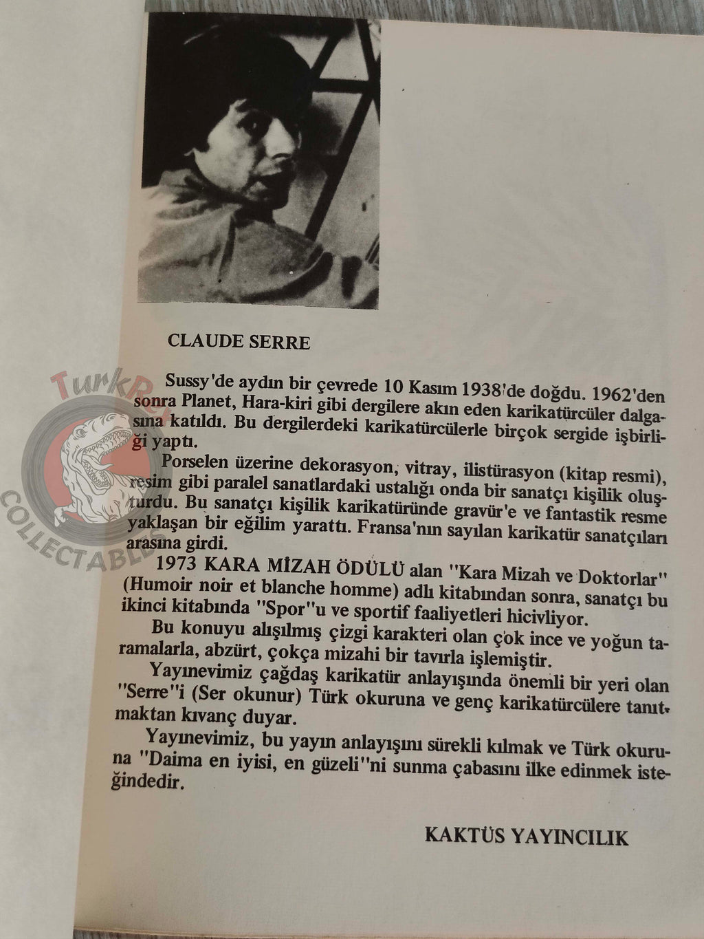 Claude Serre - World Cartoonists Series #1 Turkish Comic Cartoon Turkey 1983