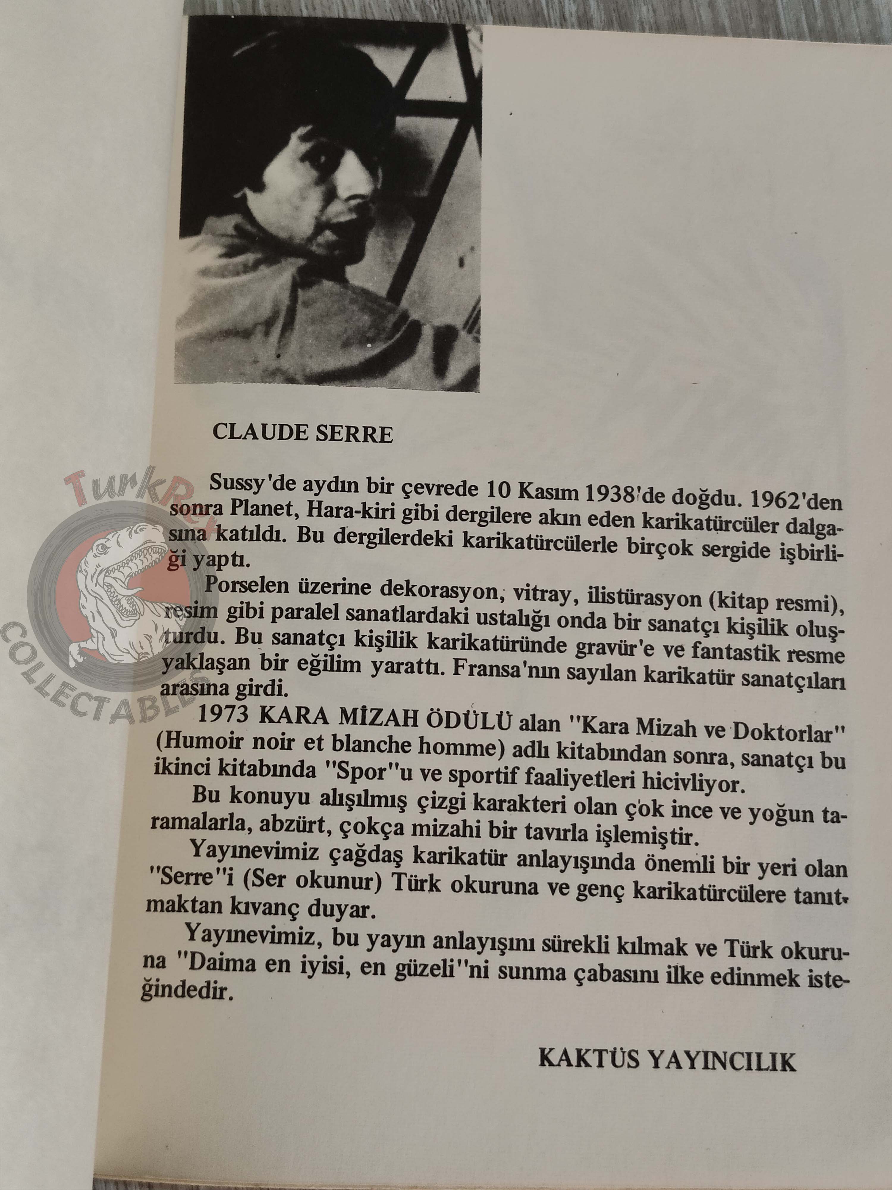 Claude Serre - World Cartoonists Series #1 Turkish Comic Cartoon Turkey 1983