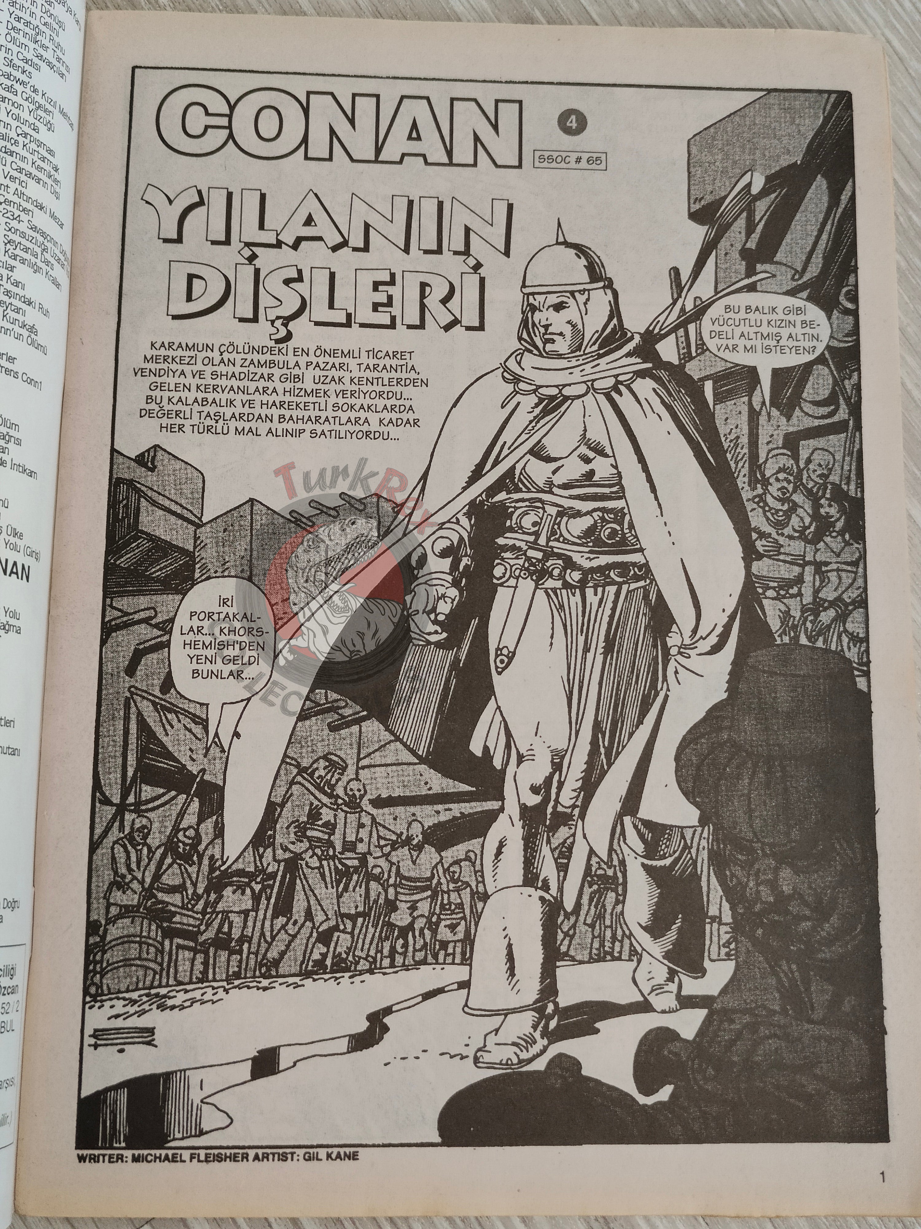 Conan #4 The Savage Sword of Conan #65 Turkish Comic Turkey The Barbarian #4