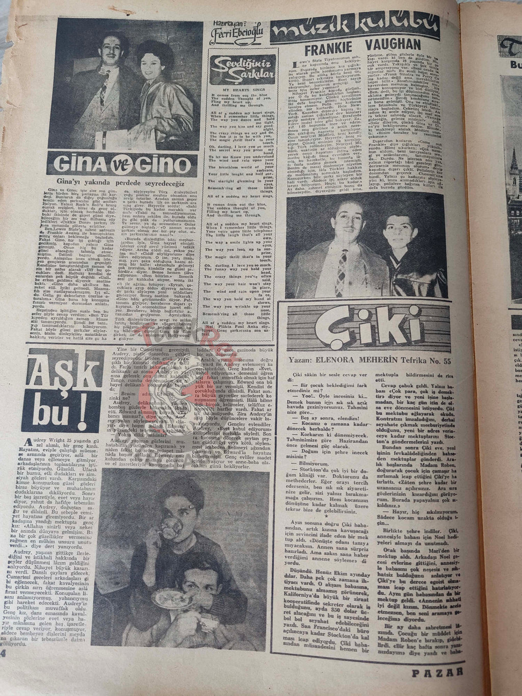 Pazar 1959 Sophia Loren Turkish Mag Comic Turkey Superman Wayne Boring Stan Drake Maria Callas