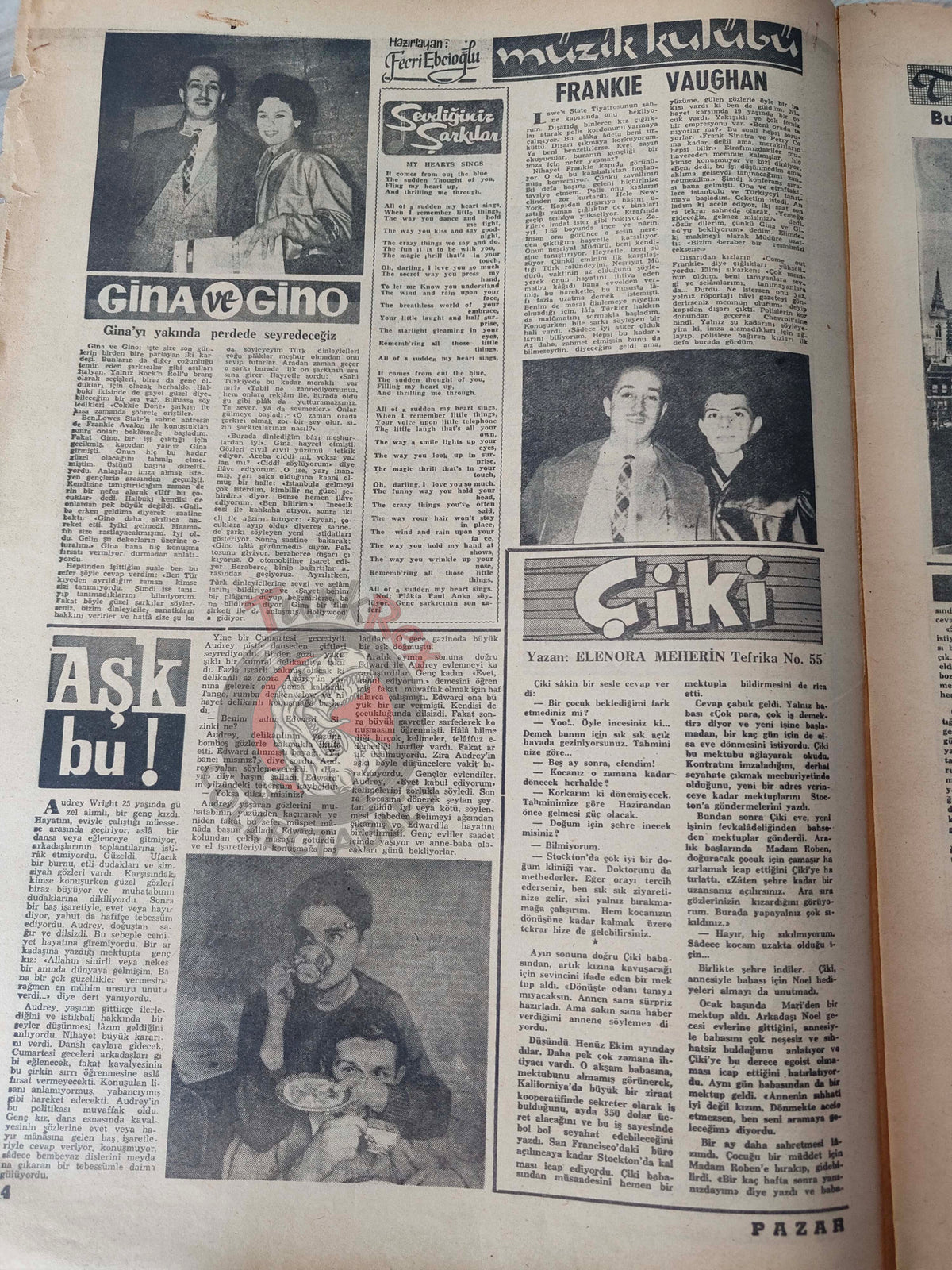 Pazar 1959 Sophia Loren Turkish Mag Comic Turkey Superman Wayne Boring Stan Drake Maria Callas