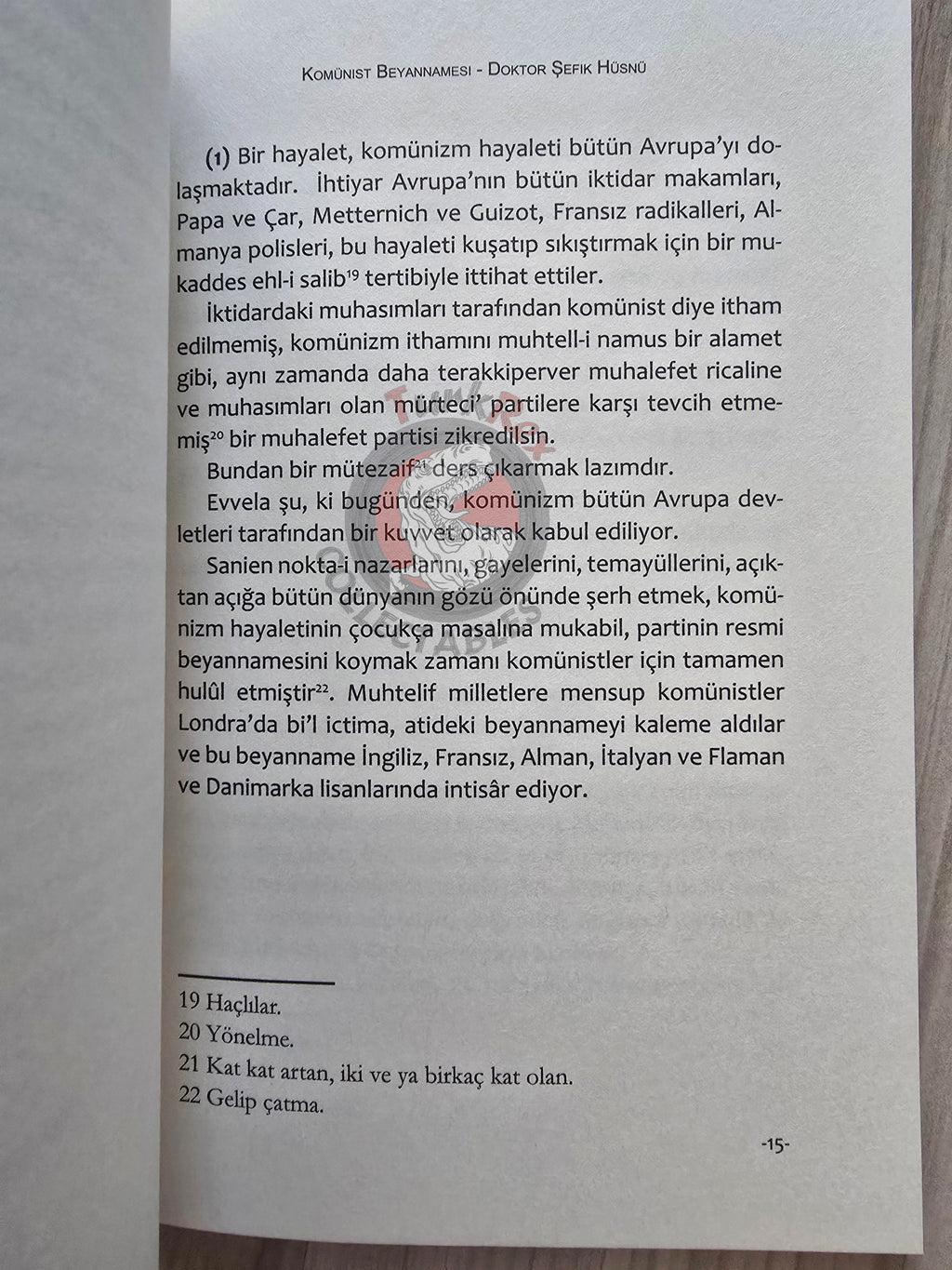 The Communist Manifesto - Şefik Hüsnü Değmer 2018 Turkish Book Turkey Karl Marx