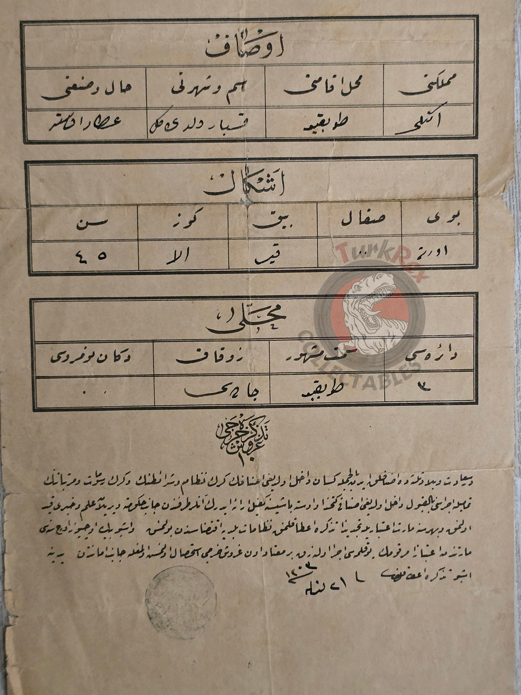 Ottoman Tradesman License 1887 Armenian Citizen Attar Master Armenia