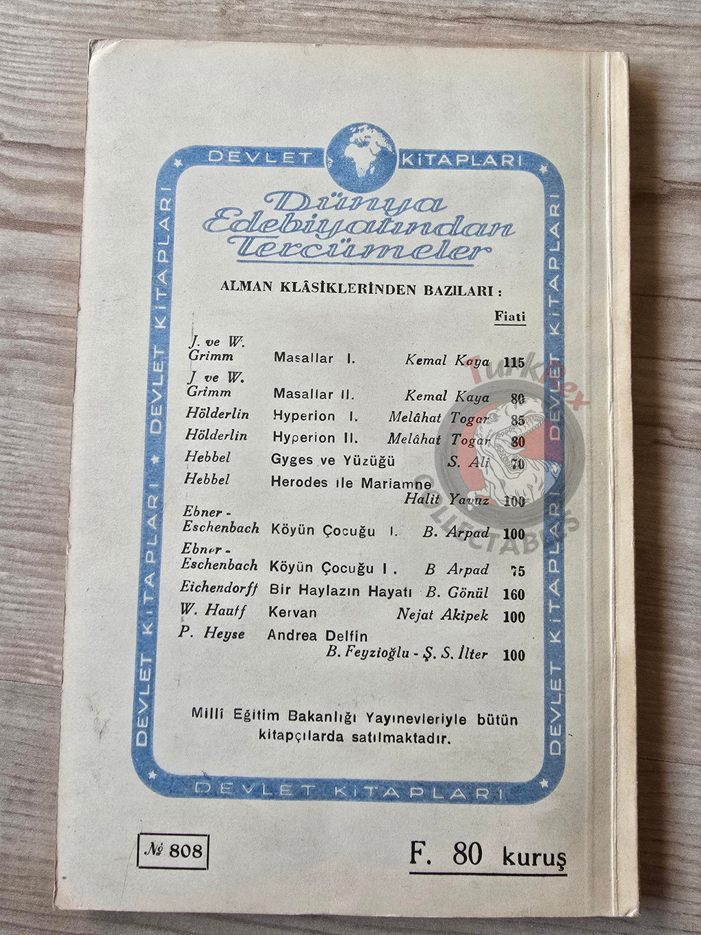 Puss in Boots – Ludwig Tieck 1948 Turkish Book Turkey