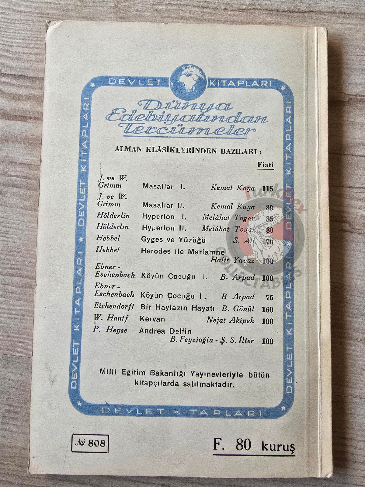 Puss in Boots – Ludwig Tieck 1948 Turkish Book Turkey