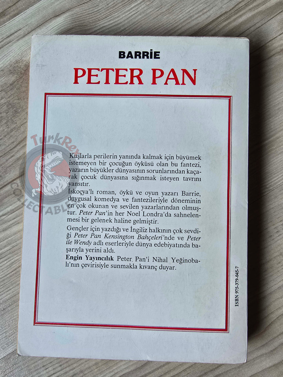 J. M. Barrie – Peter Pan 1991 Turkish Book Turkey
