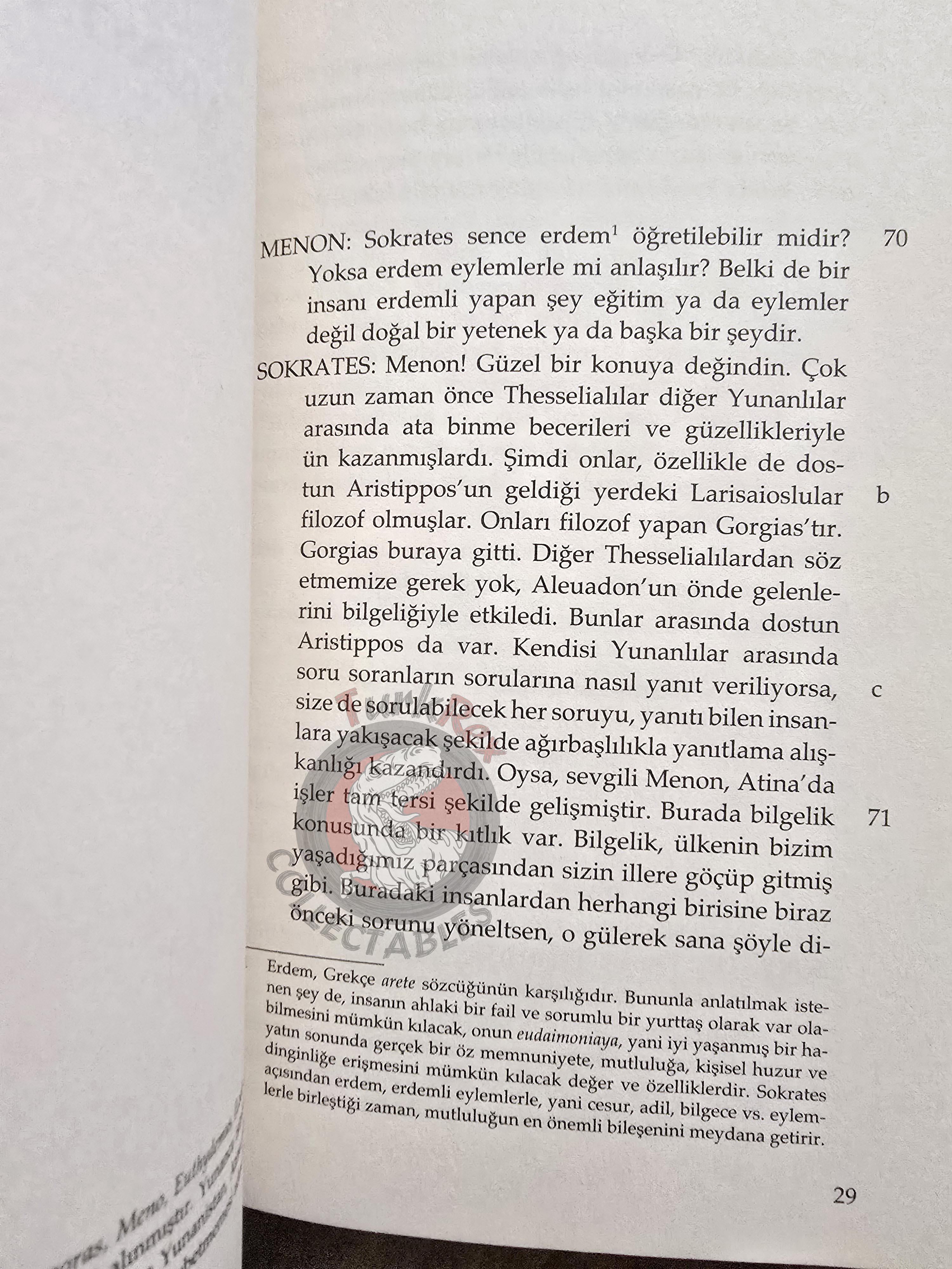 Plato – Meno 2018 Turkish Book Turkey