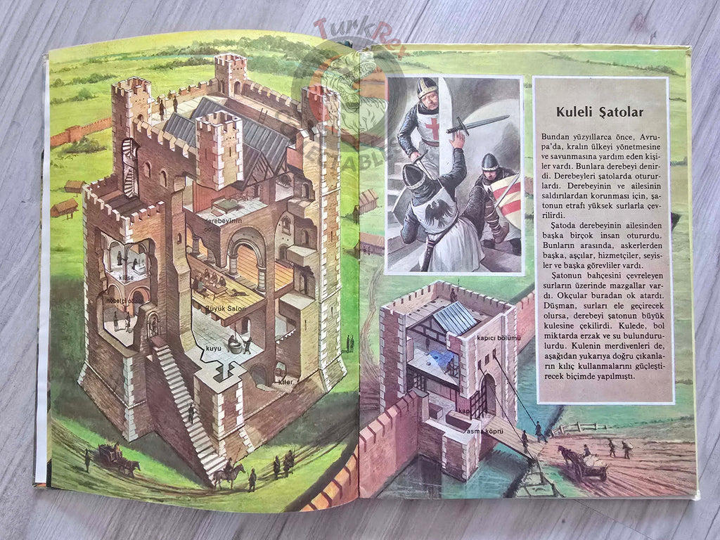 Knights and Castles 1979 HC Turkish Book Turkey Illustrated  Grisewood and Dempsey