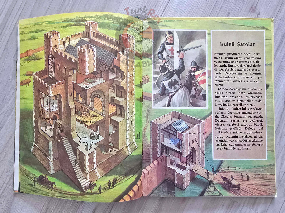 Knights and Castles 1979 HC Turkish Book Turkey Illustrated  Grisewood and Dempsey
