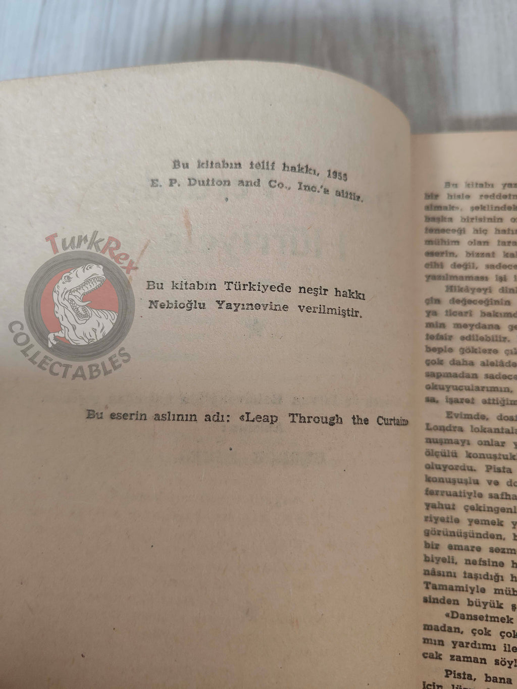 George Mikes – Leap Through the Curtain 1955 1st Turkish Book Turkey
