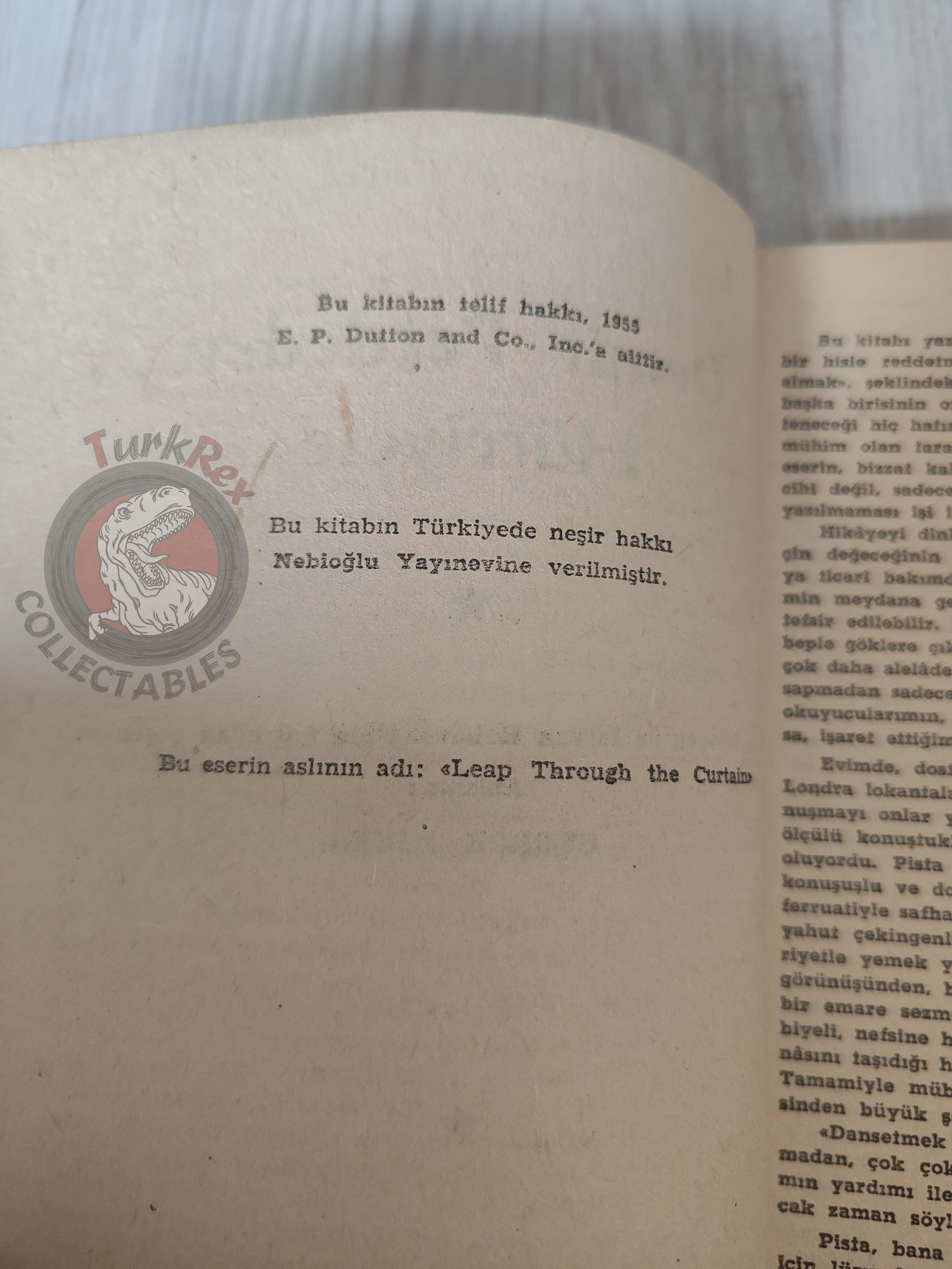 George Mikes – Leap Through the Curtain 1955 1st Turkish Book Turkey