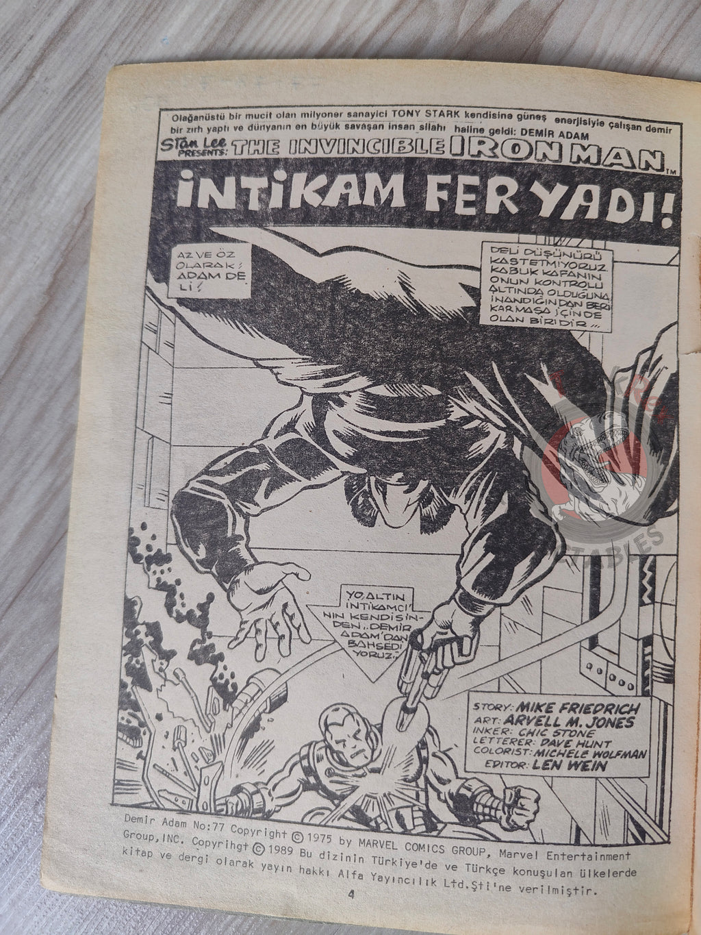 Iron Man #3 Demir Adam 1989 Turkish Comic Turkey #77 #78 #79 #80