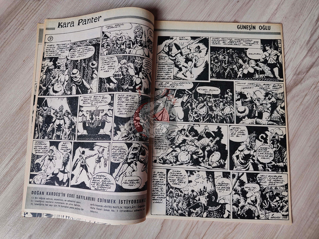Doğan Kardeş 1971 Magazine #7 Turkish Comic Turkey Suske en Wiske Sibylline Tarzan