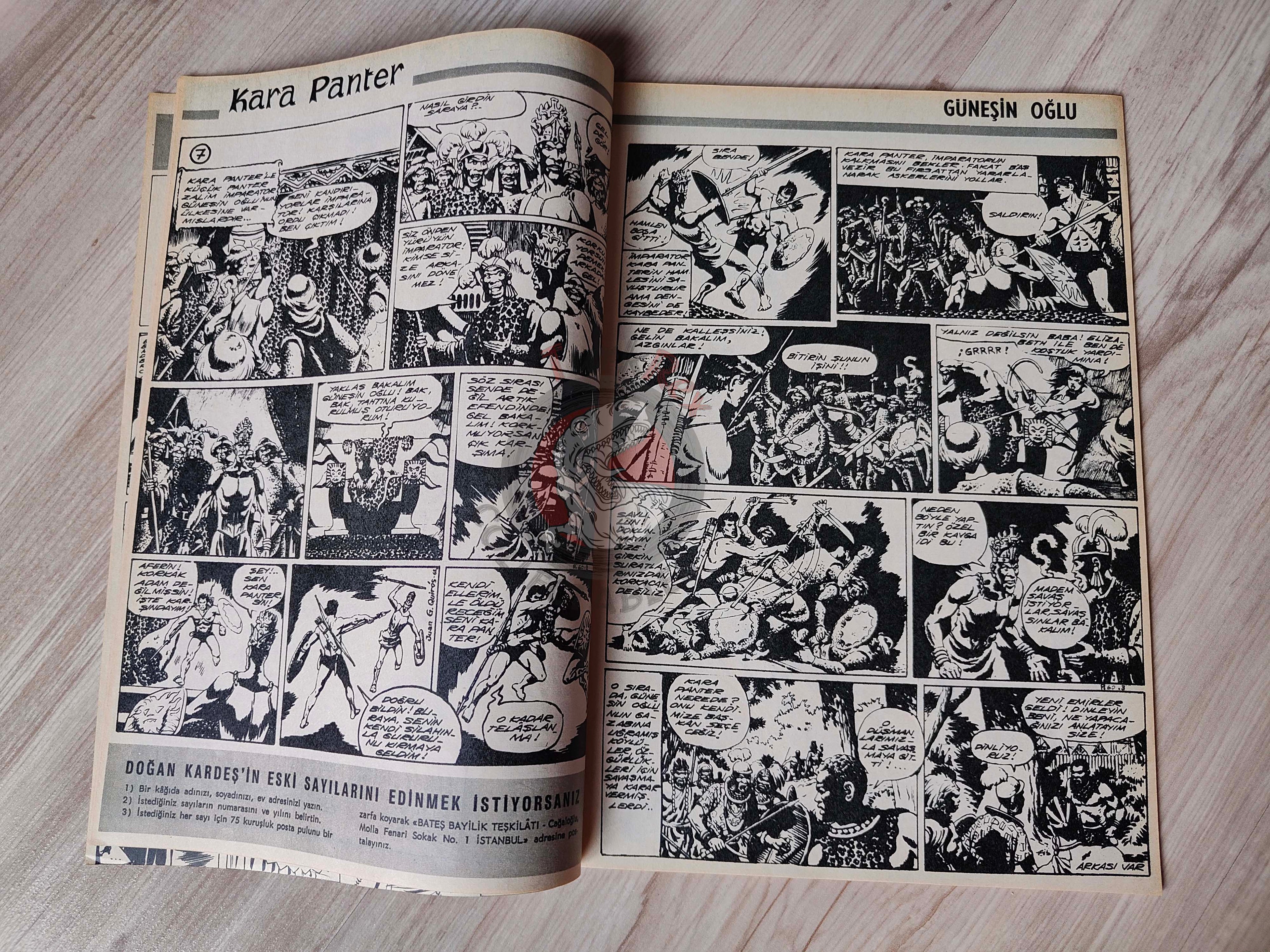 Doğan Kardeş 1971 Magazine #7 Turkish Comic Turkey Suske en Wiske Sibylline Tarzan