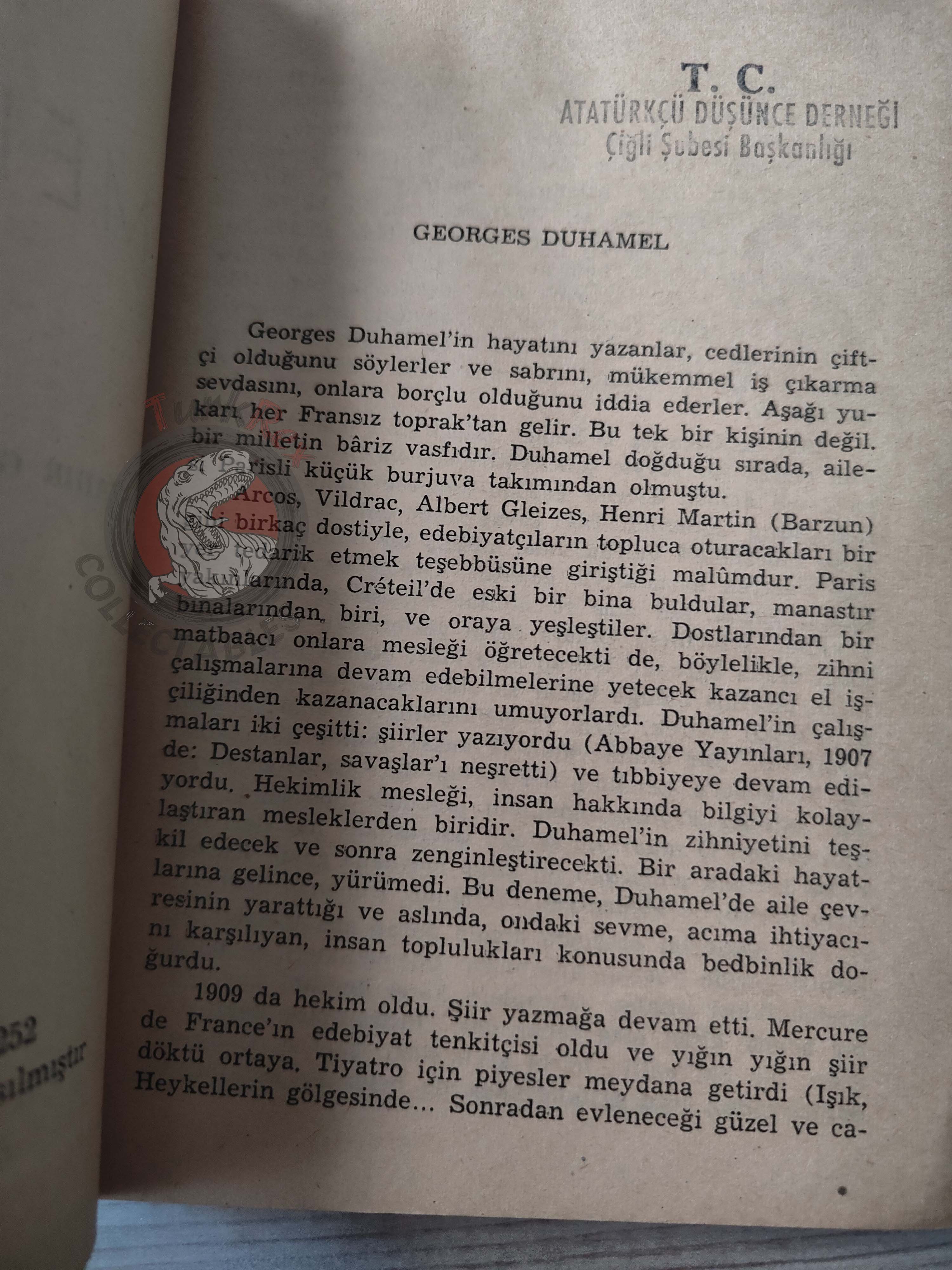 Georges Duhamel – Civilization 1954 1st Turkish Book Turkey